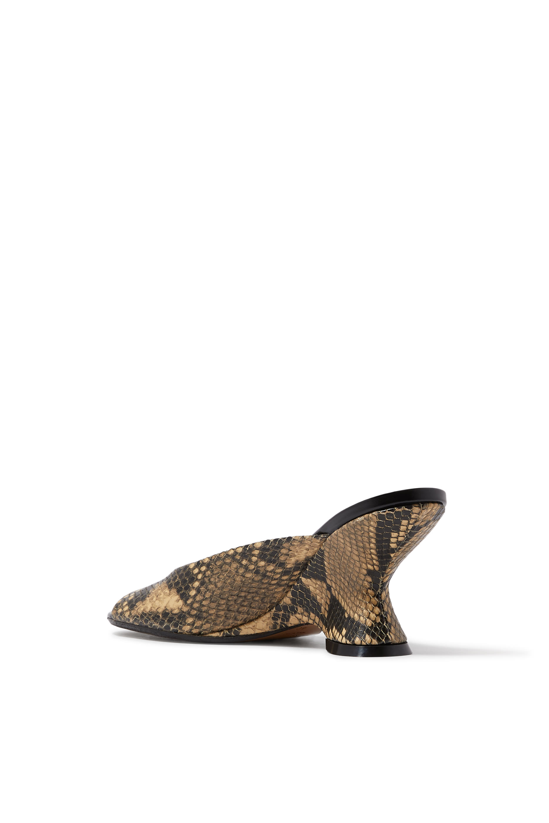 حذاء 75 مفتوح من الخلف بمقدمة مفتوحة جلد