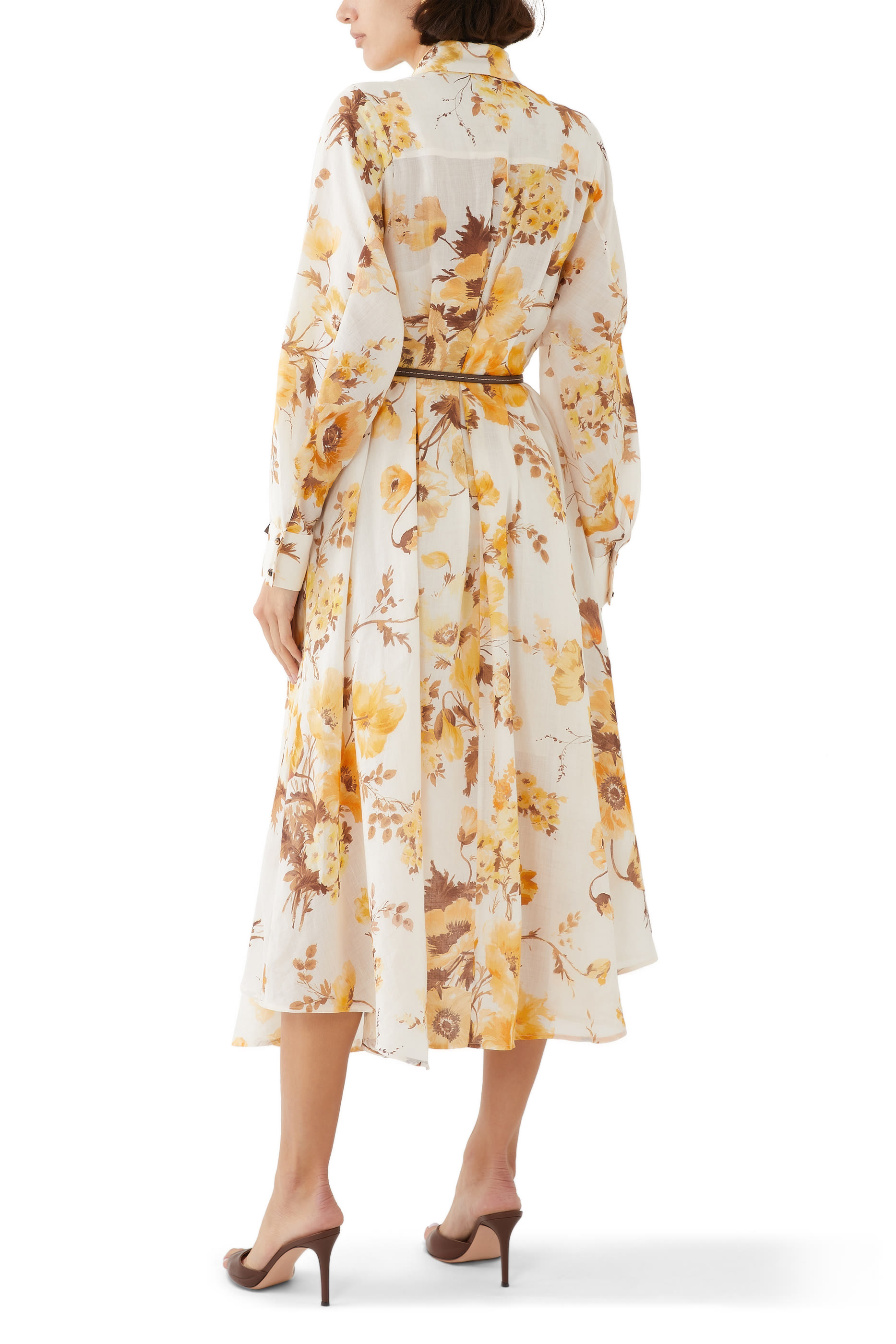 فستان أوتي بتصميم قميص بطيات