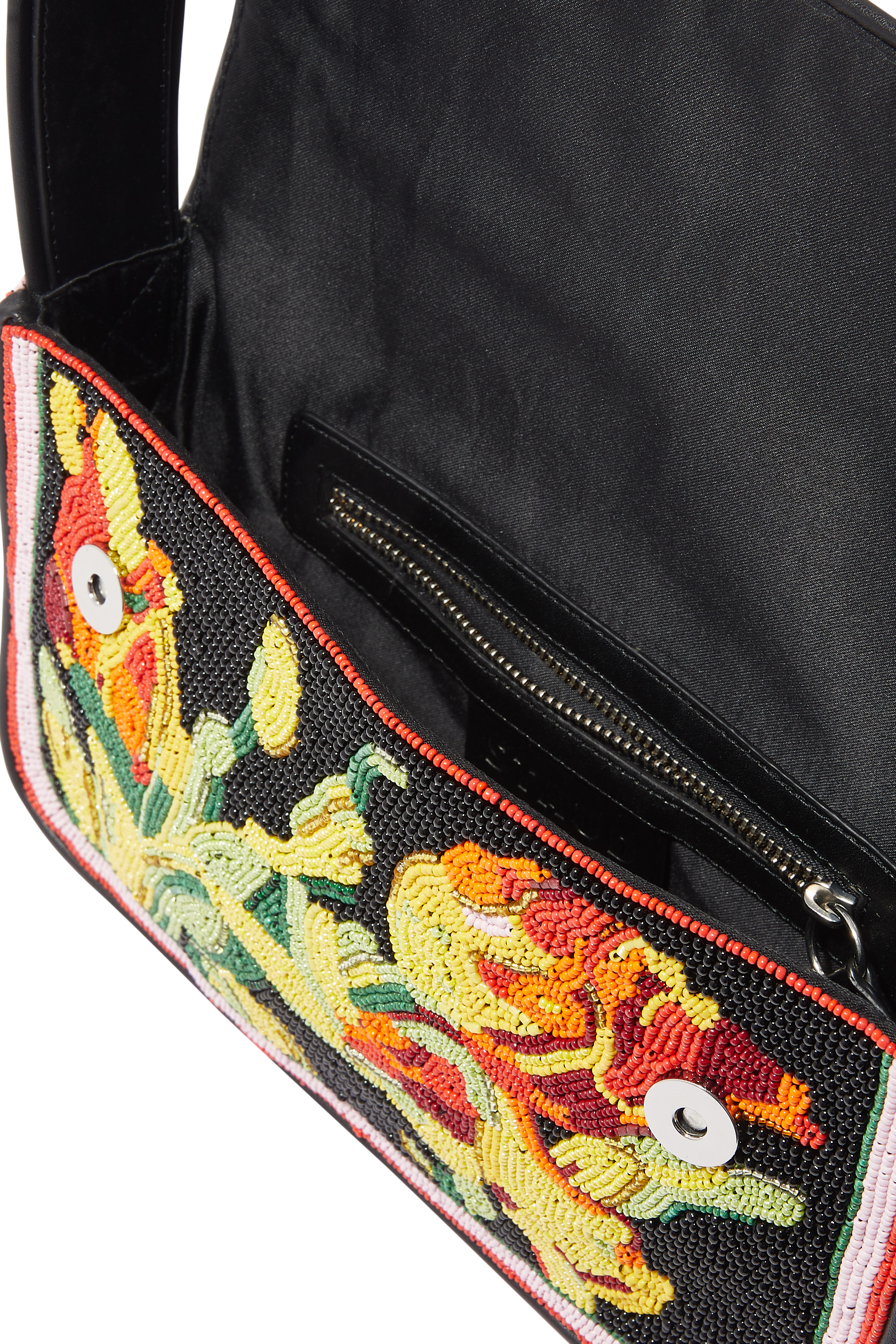 حقيبة تومي دريمي مطرزة بالترتر بنفشة أزهار توليب