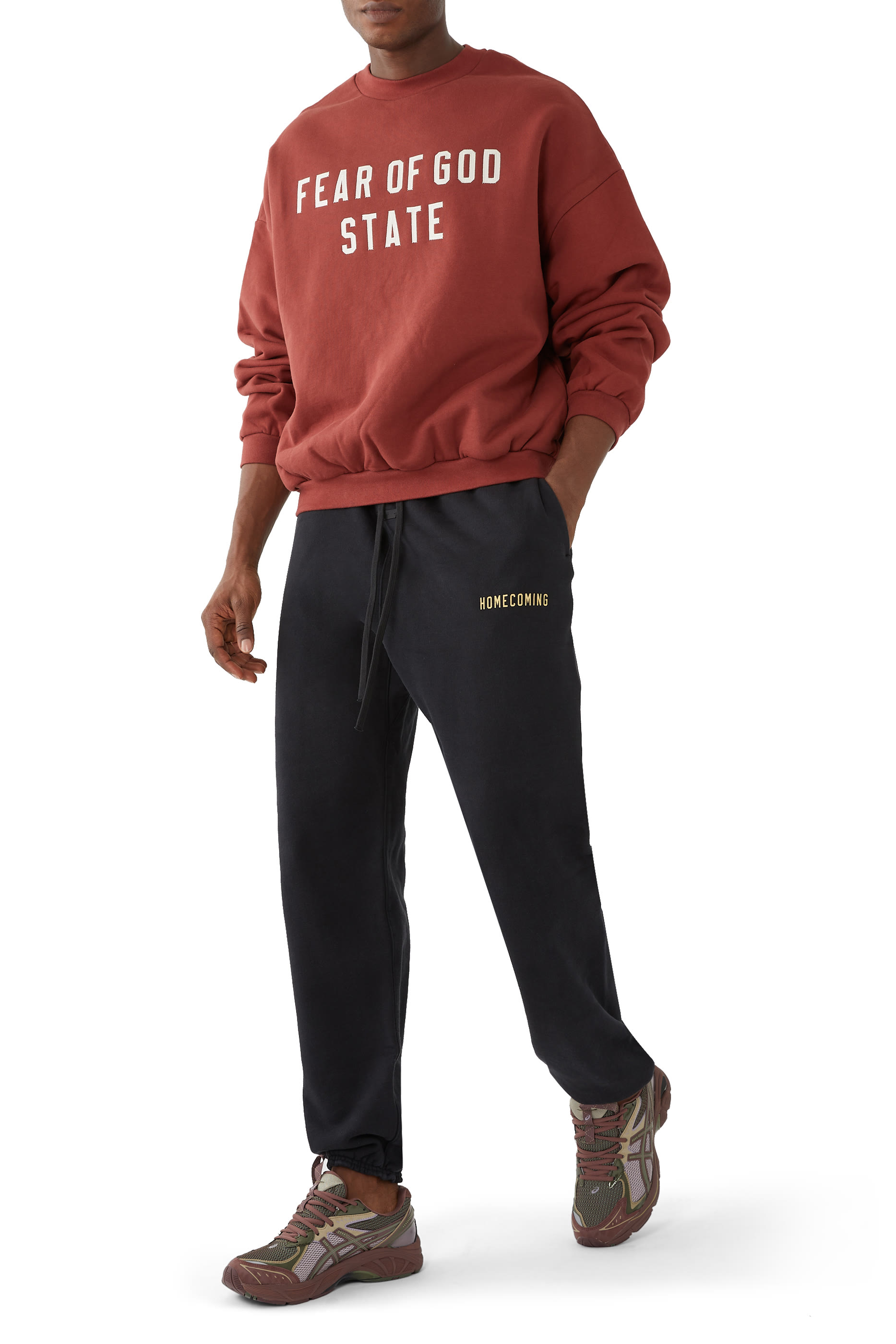 سويت شيرت بياقة ضيقة صوف ثقيل الوزن