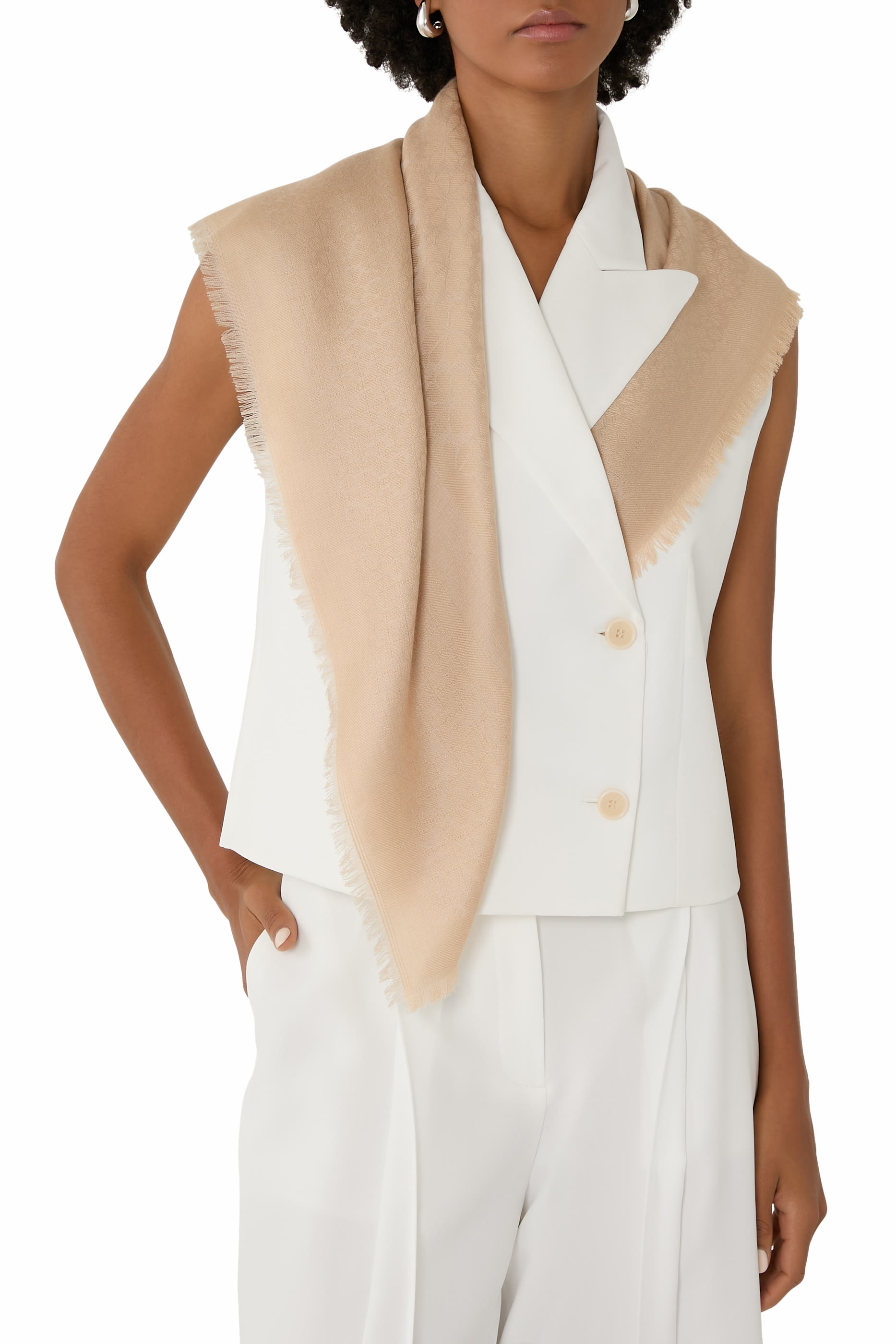 وشاح سبايد مزين بنقشة أزهار