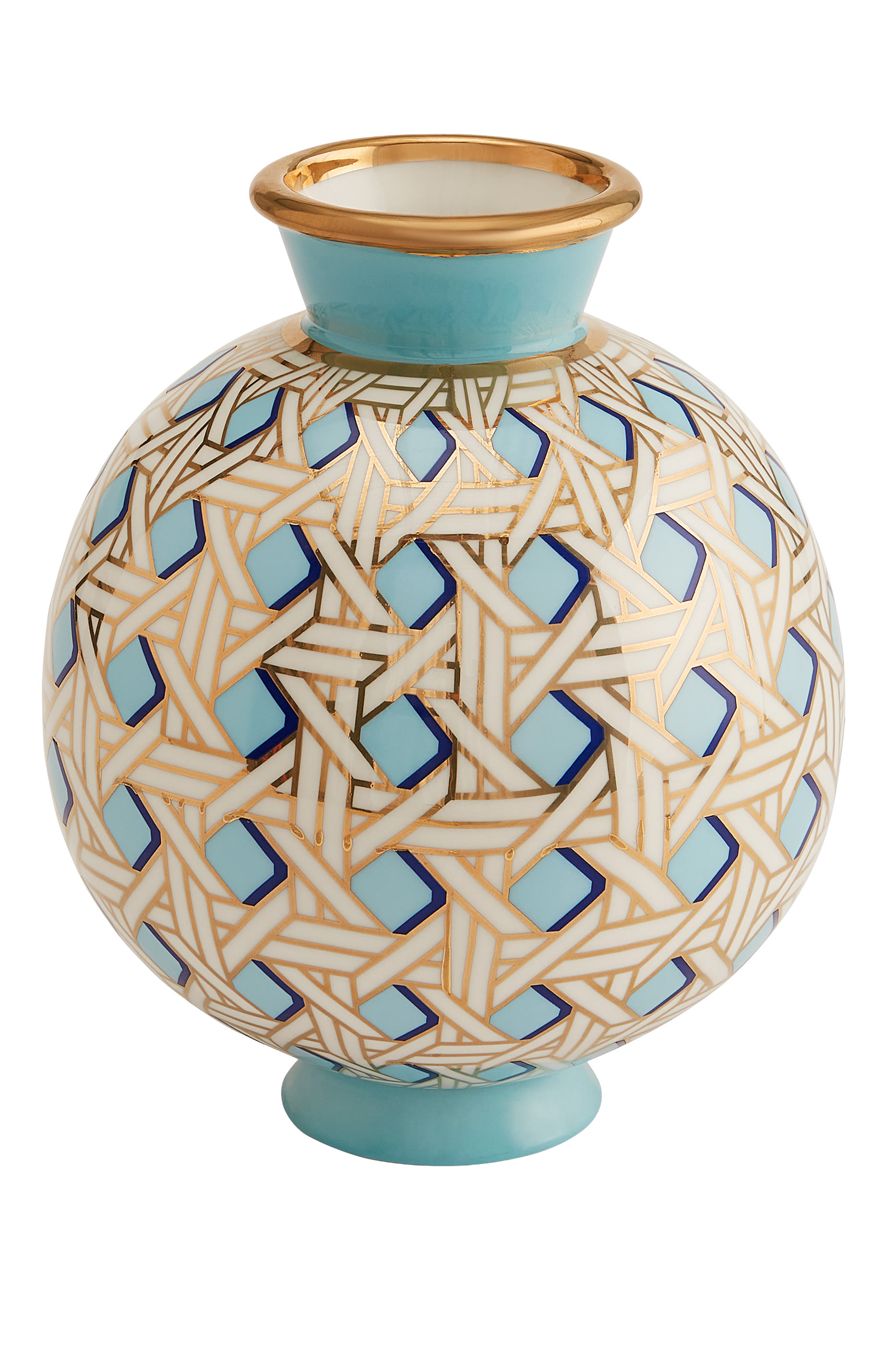 مزهرية مستديرة منسوجة