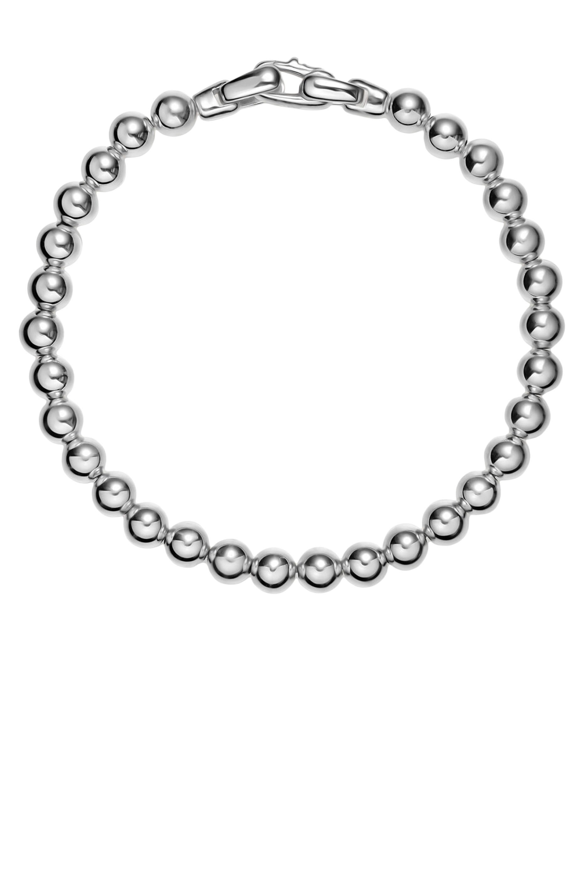 سوار بخرز بتصميم مسبحة، فضة إسترلينية