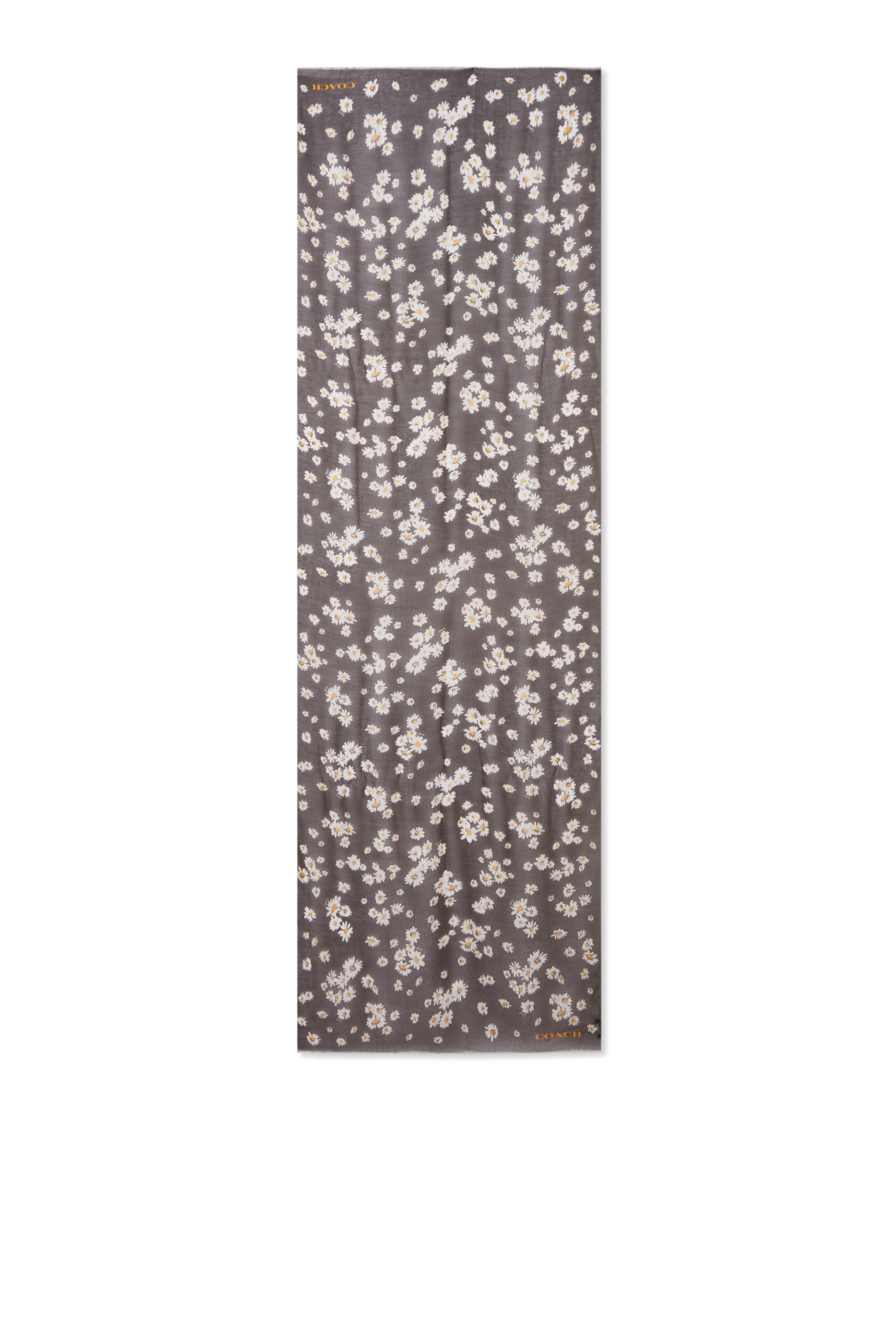 وشاح بنقشة زهرة أقحوان حرير وقطن