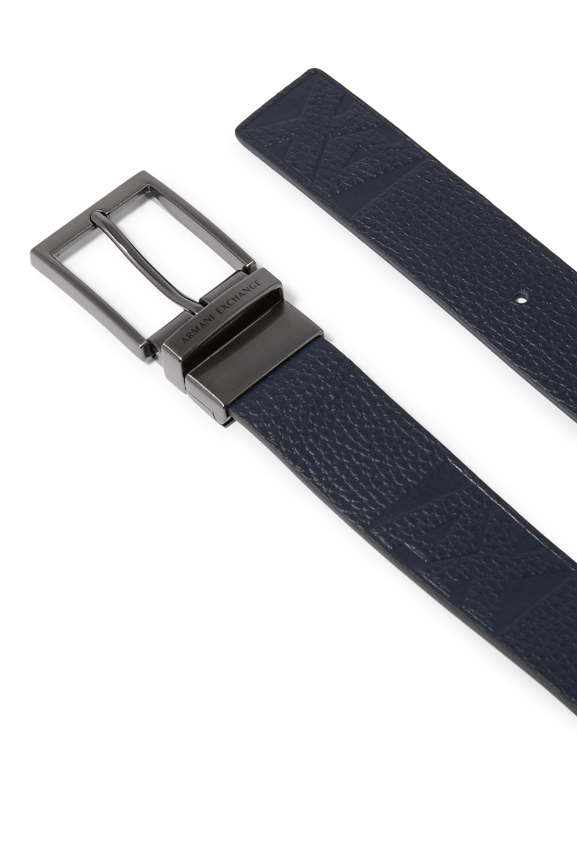 حزام بنقشة شعار الماركة جلد