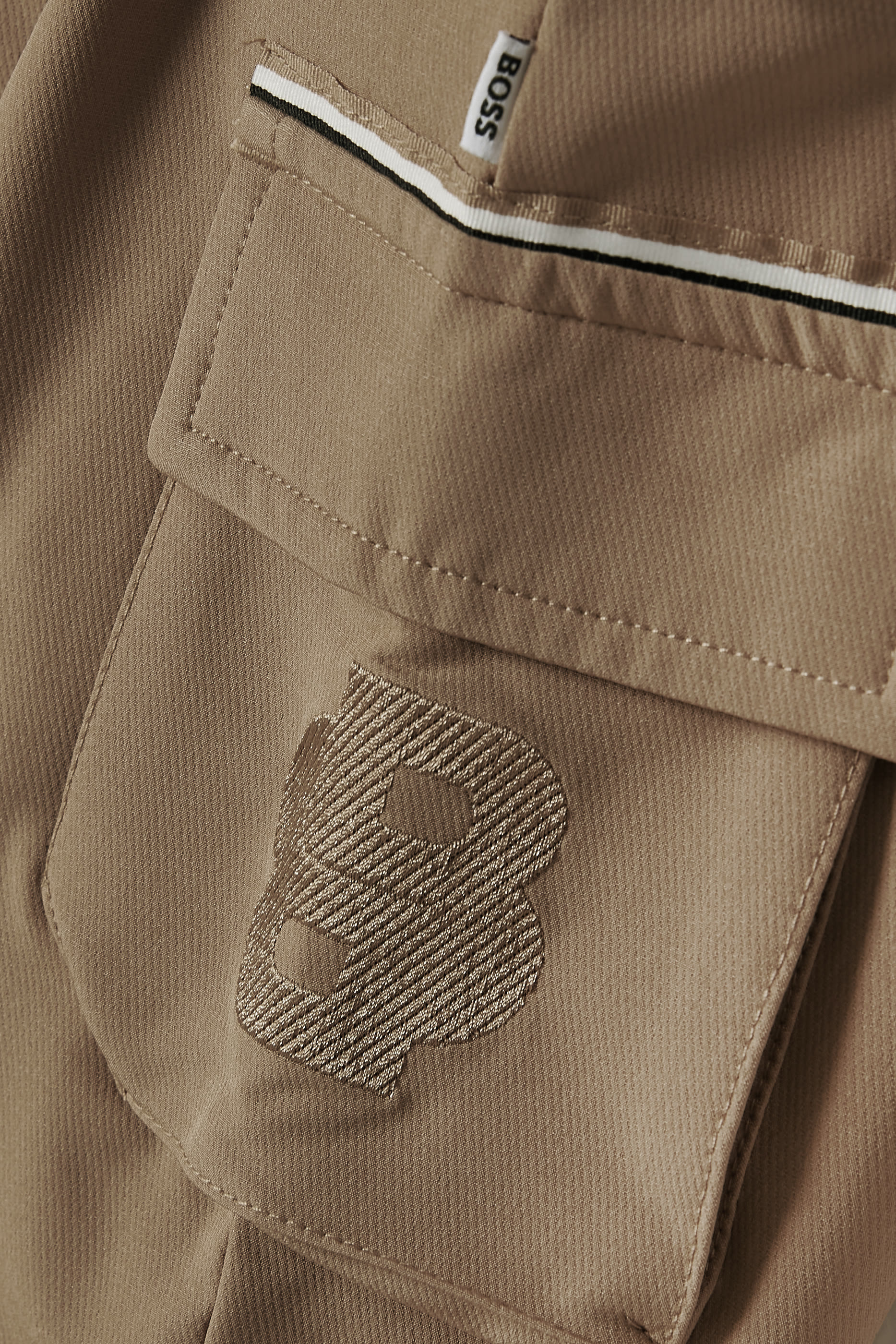 بنطال قطن تويل مطاطي للأطفال