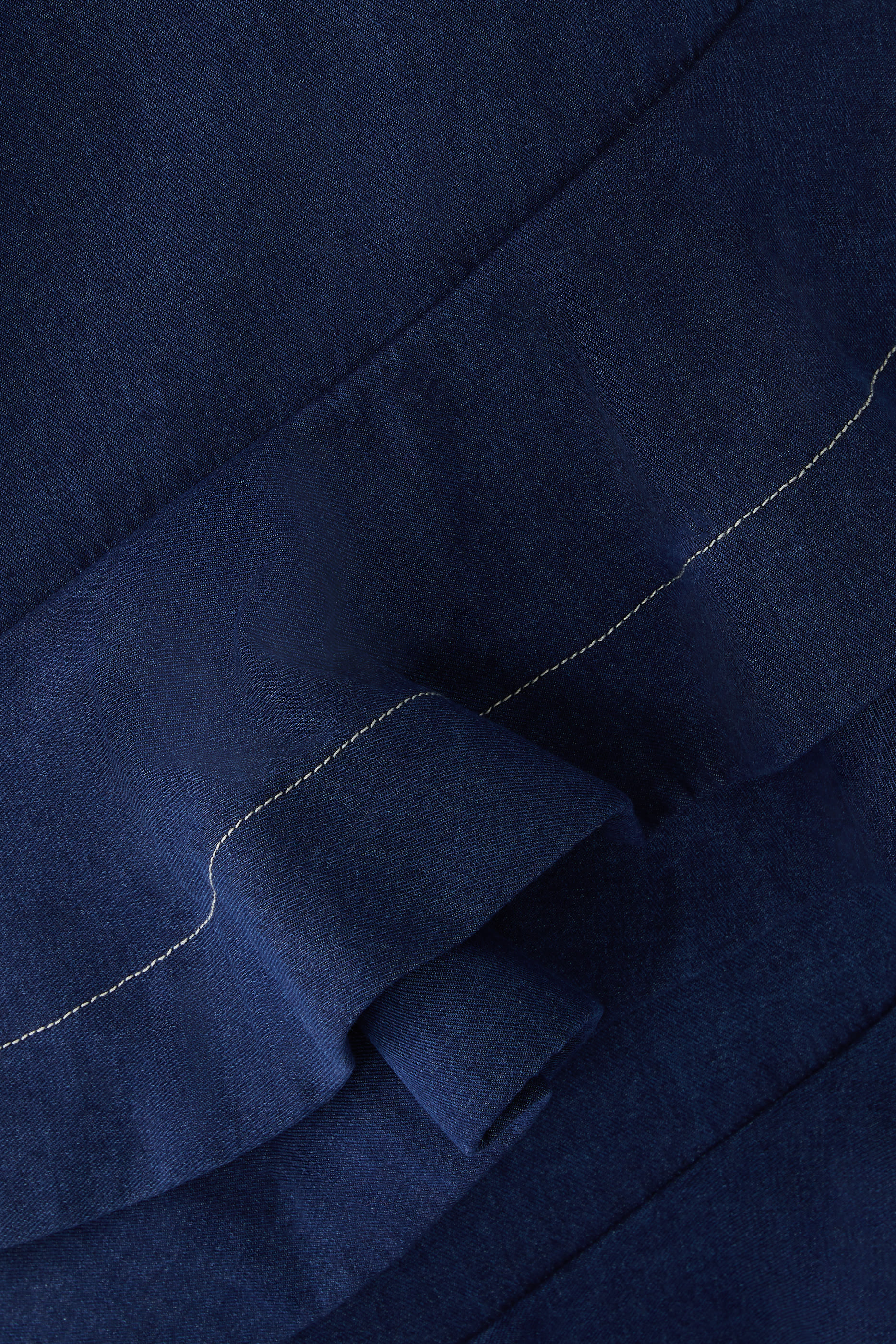 تنورة مي ميموريا دنيم طويلة مكشكشة