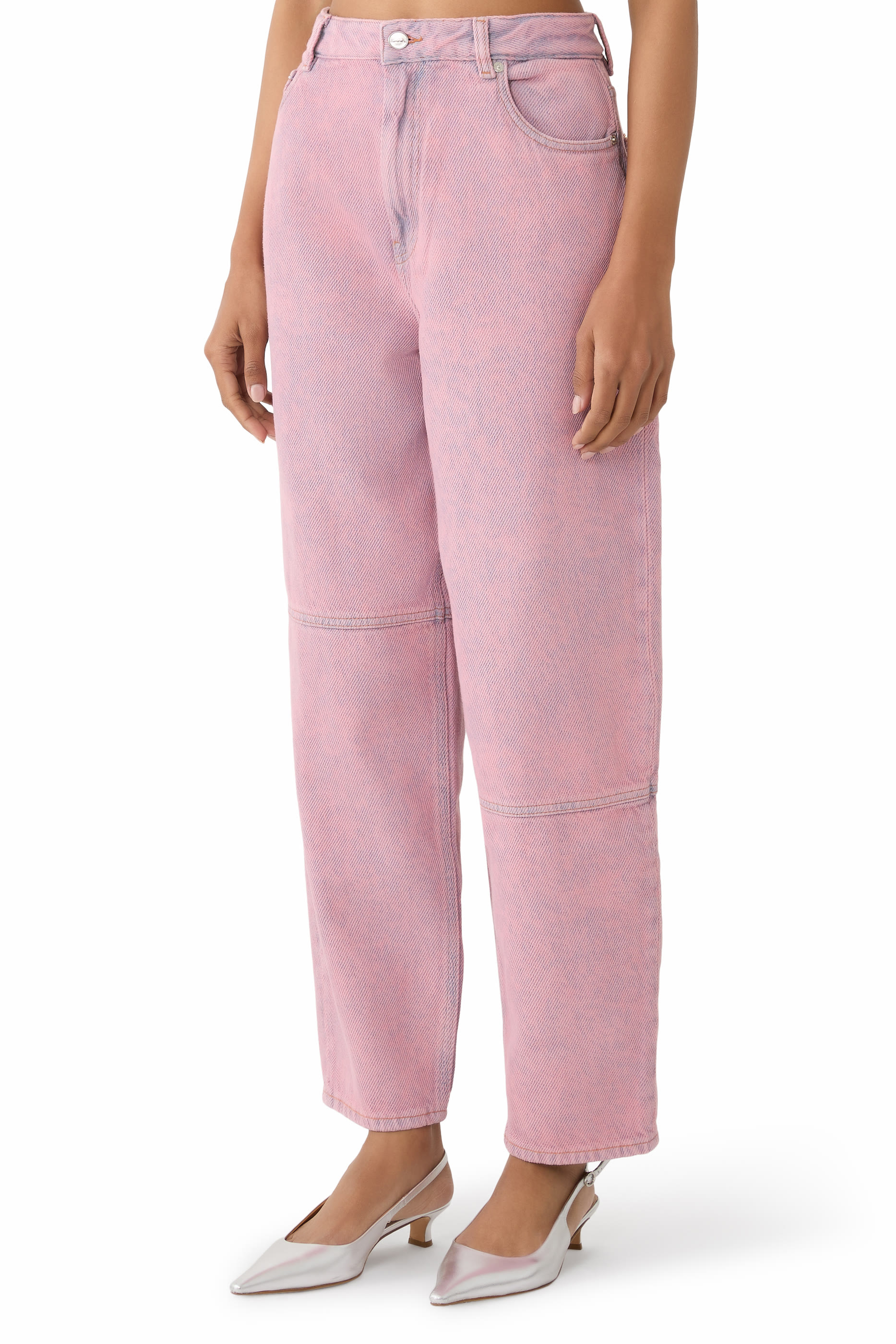 بنطال جينز ستاري بلون باهت