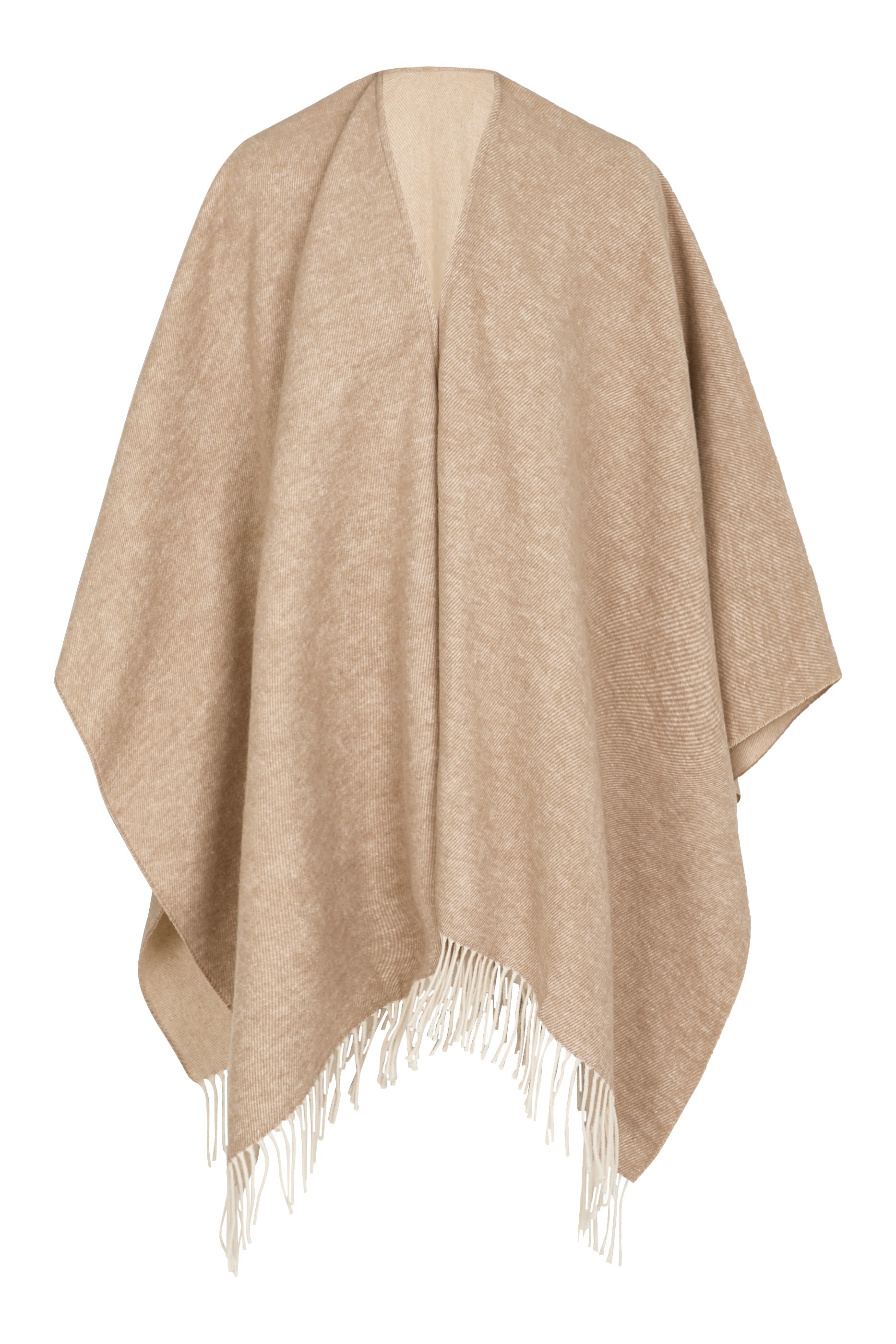Brushed Recycled Cotton Cashmere Poncho