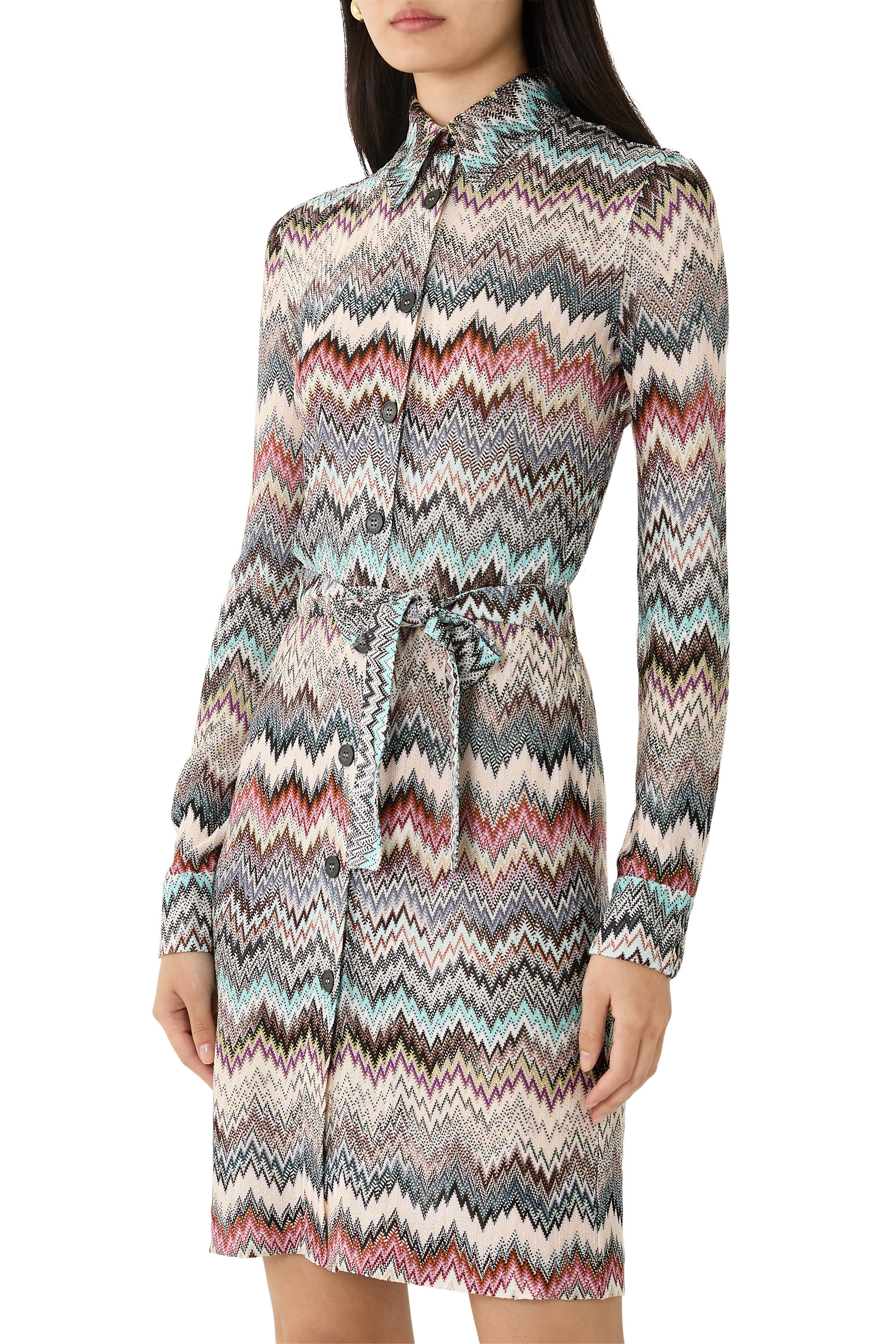 فستان بتصميم قميص بنقشة جلد الثعبان