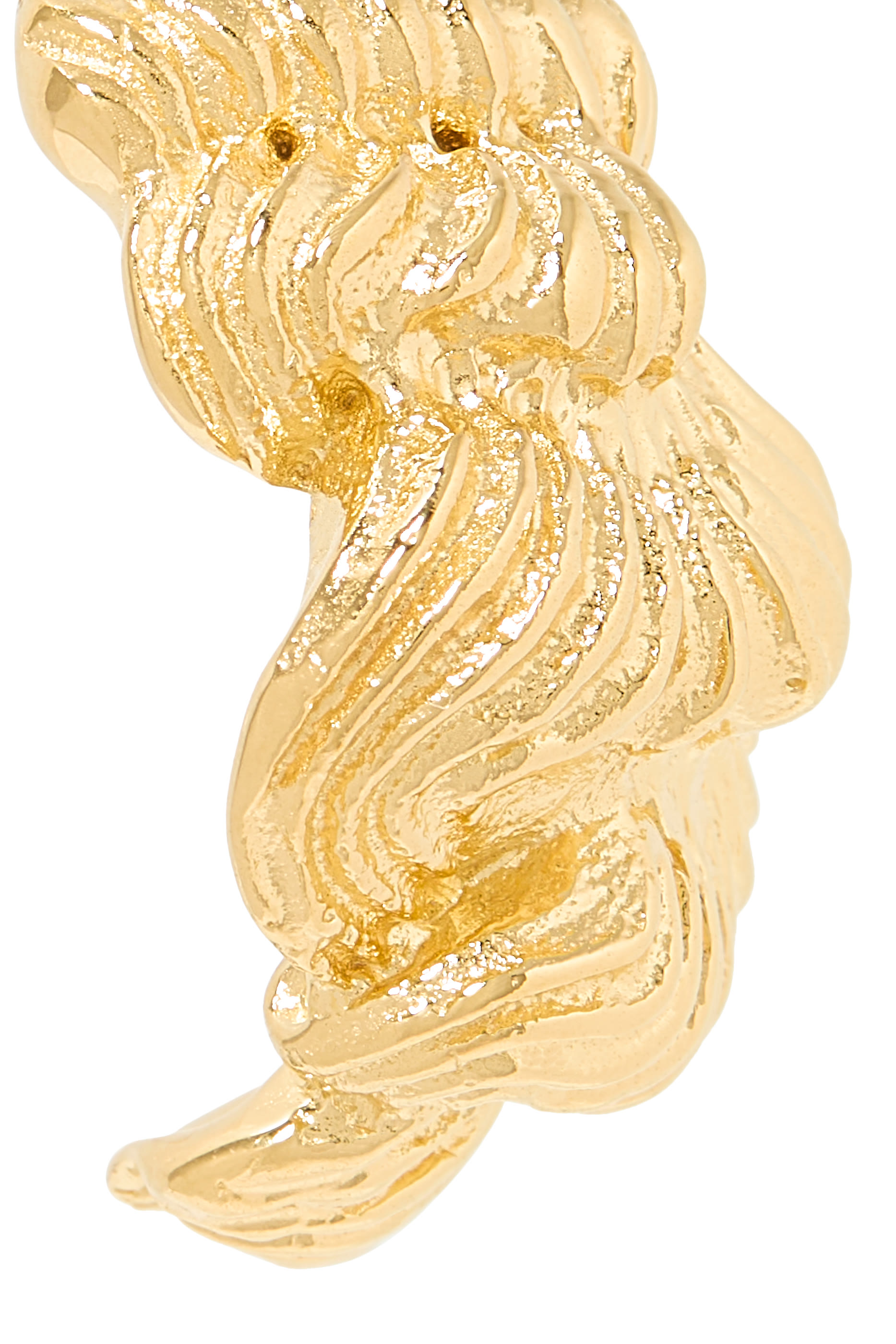 أقراط بتصميم سميك، فضة إسترلينية معاد تدويرها مطلية بذهب أصفر عيار 18