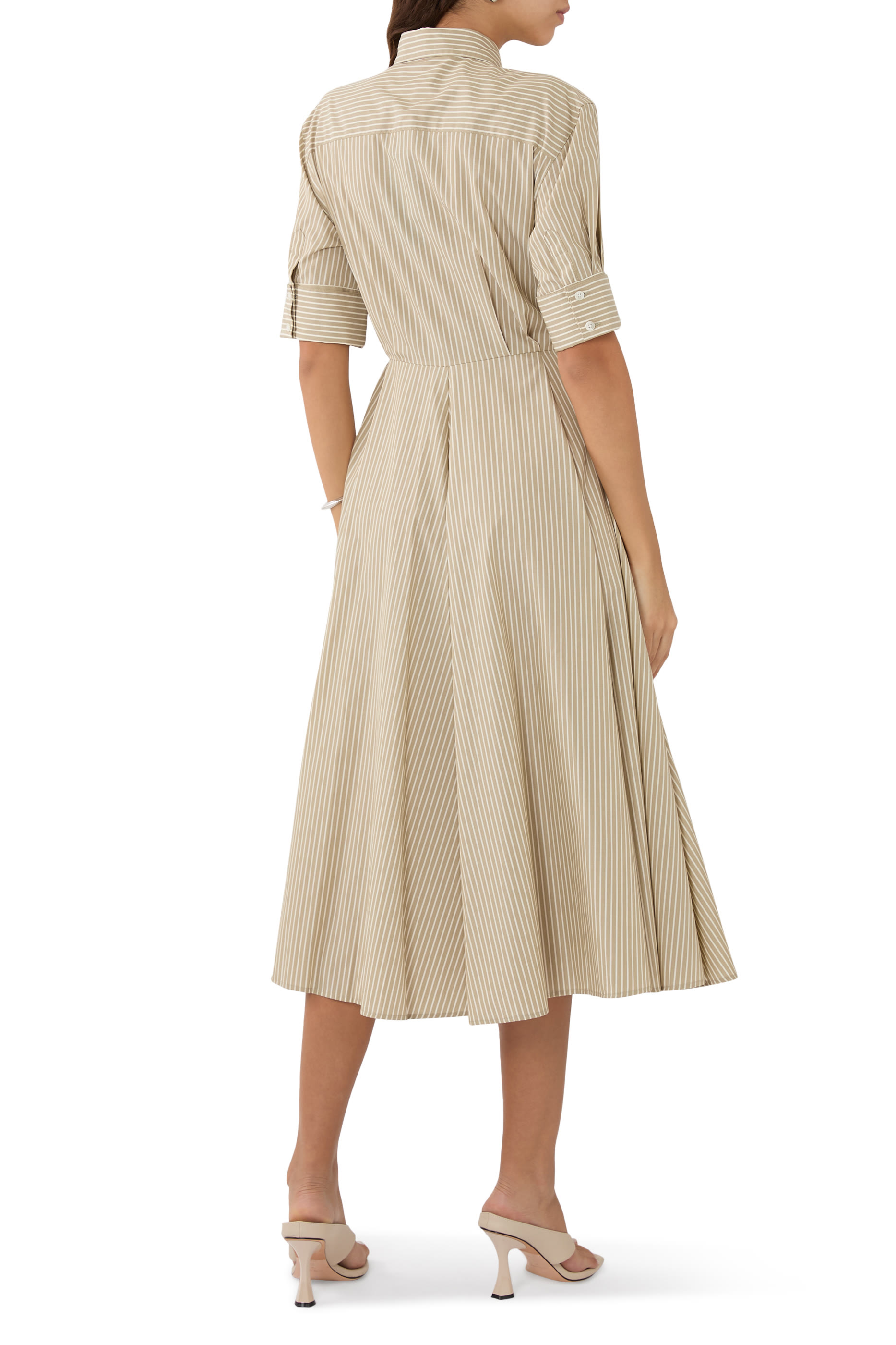 فستان ايدن مخطط بوبلين