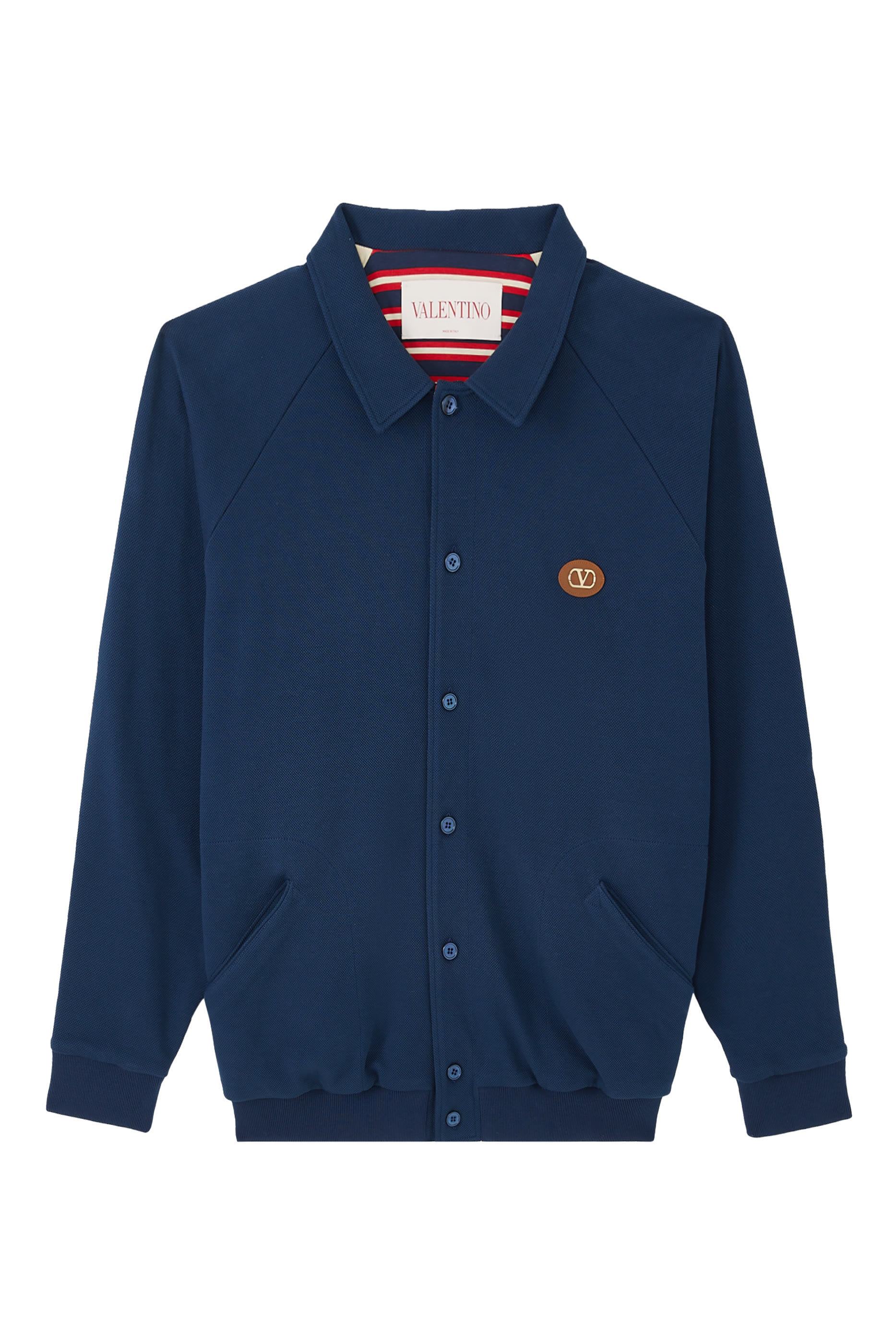 جاكيت بتصميم قميص برقعة شعار الماركة