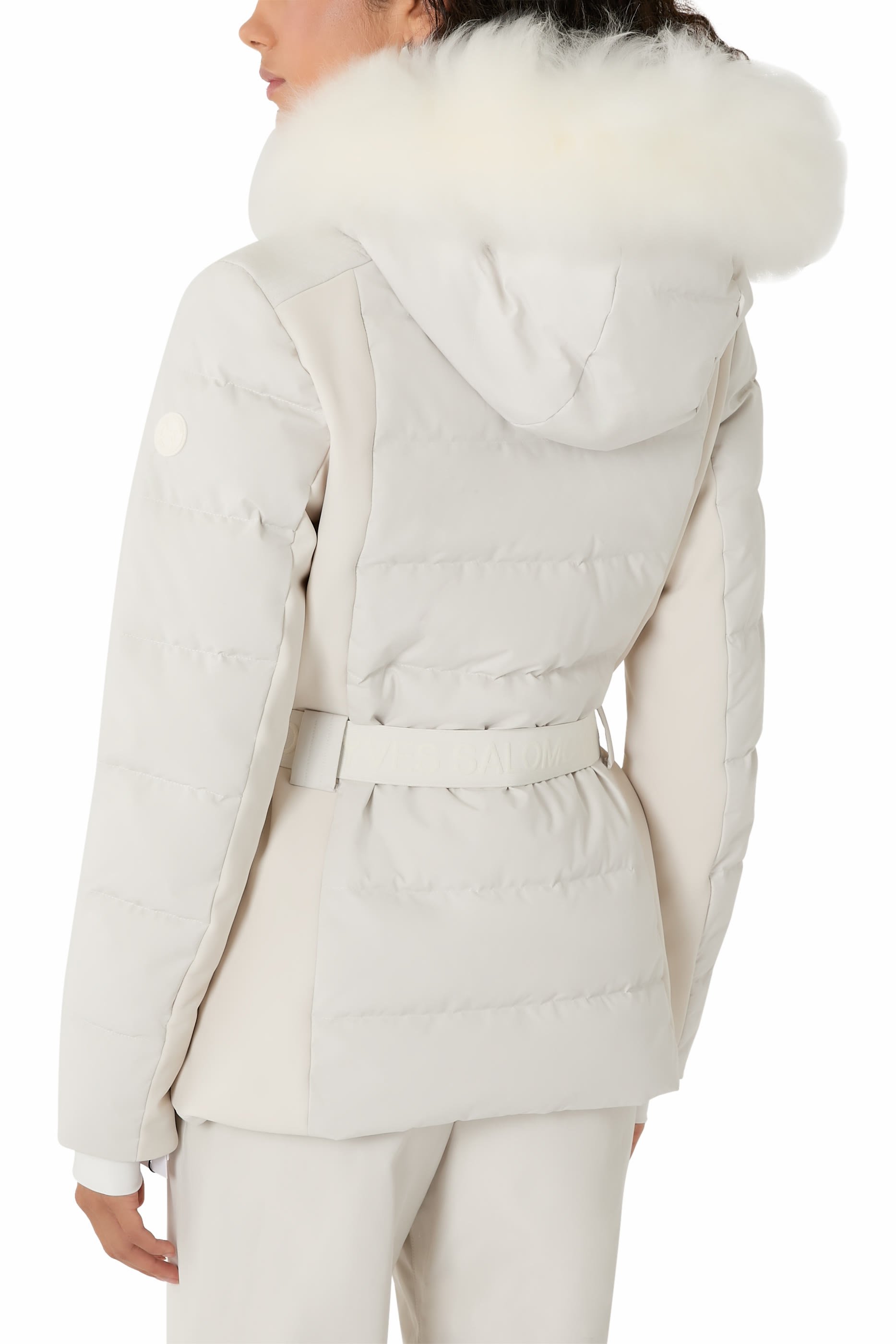 جاكيت تزلج بحافة فرو