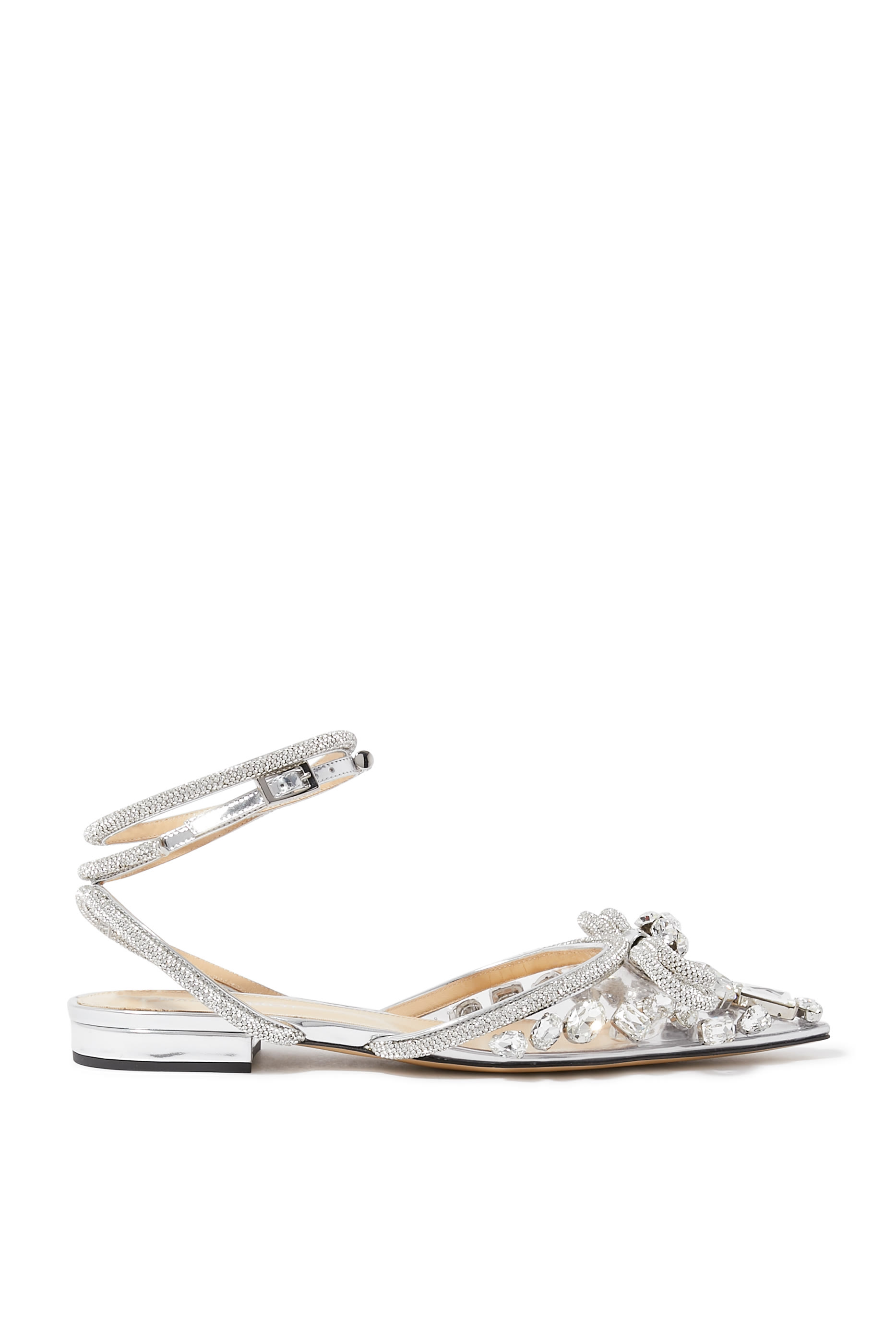 حذاء بالرينا بربطتي فيونكة وجليتر