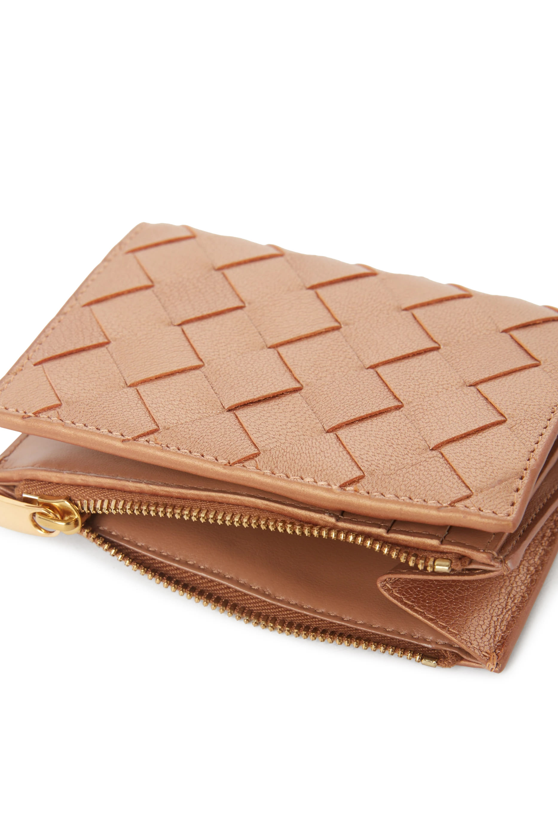 محفظة صغيرة بتصميم مجدول ثنائي الطي