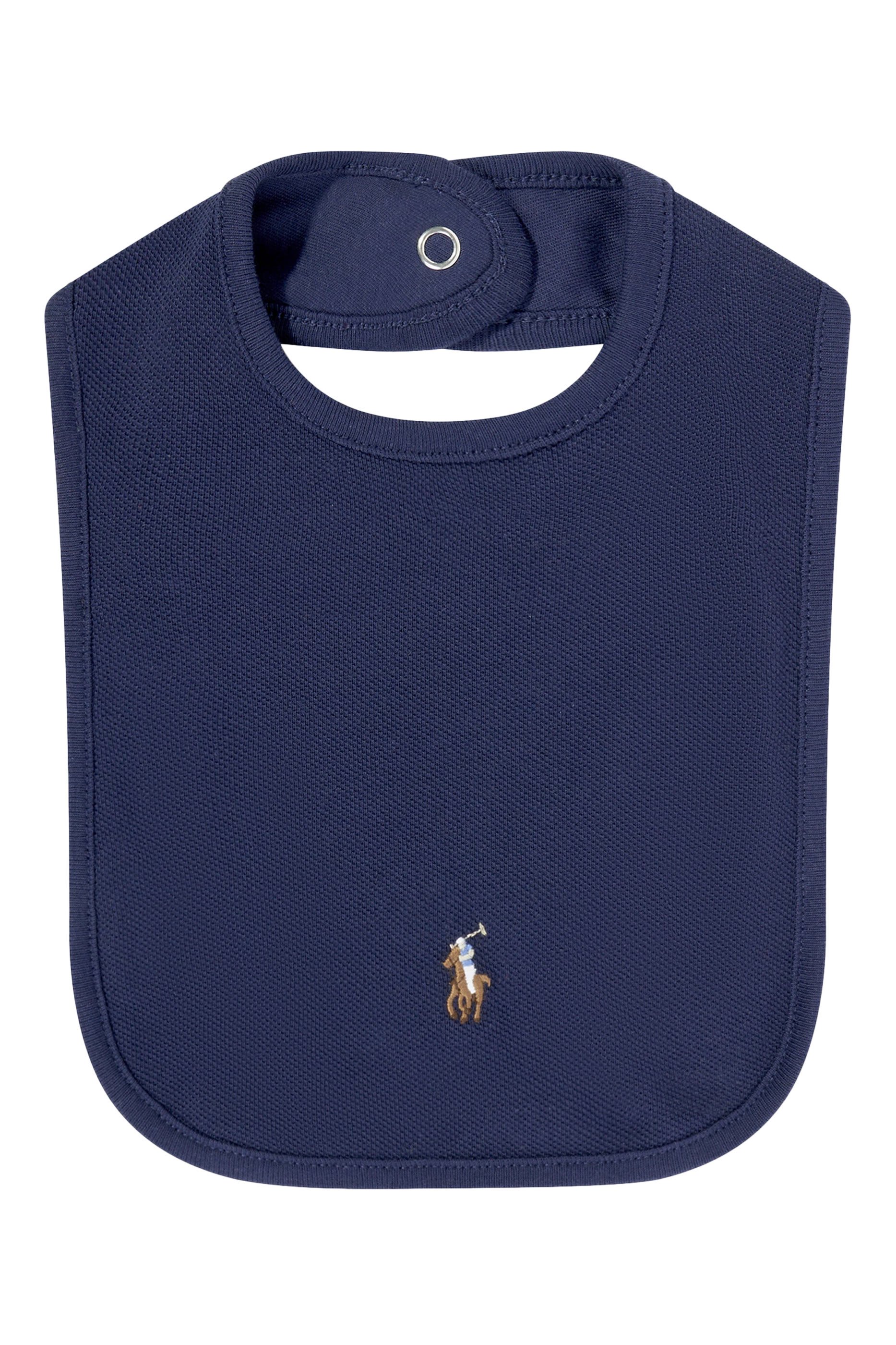 طقم أفرول ومريلة بشعار الماركة للأطفال