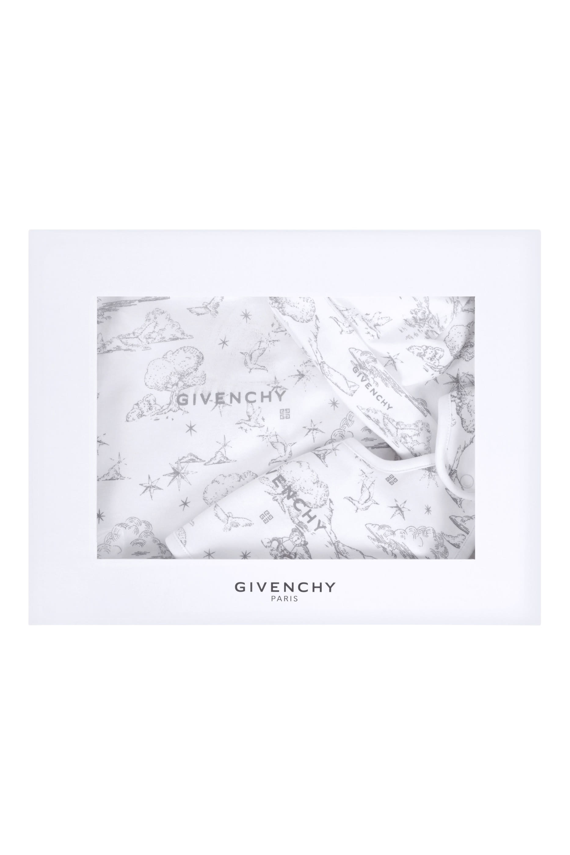 طقم بودي سوت، مريلة وقبعة بطبعة للأطفال