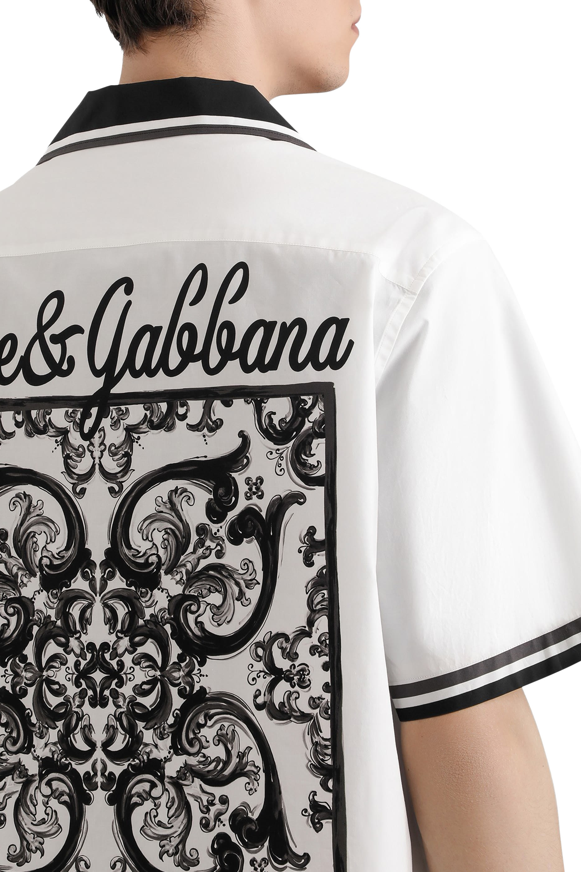 قميص هاواي بنقشة مايوليكا بوبلين