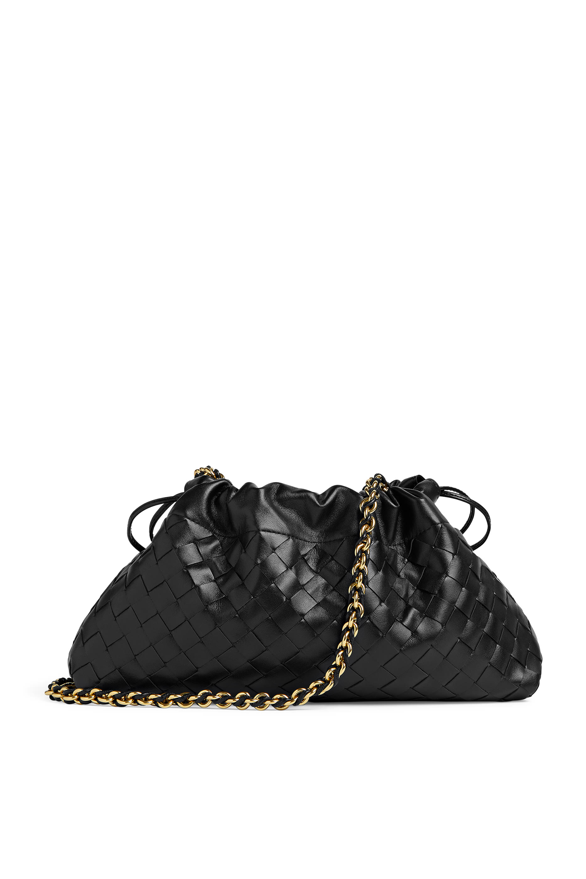 حقيبة صغيرة جلد مجدول