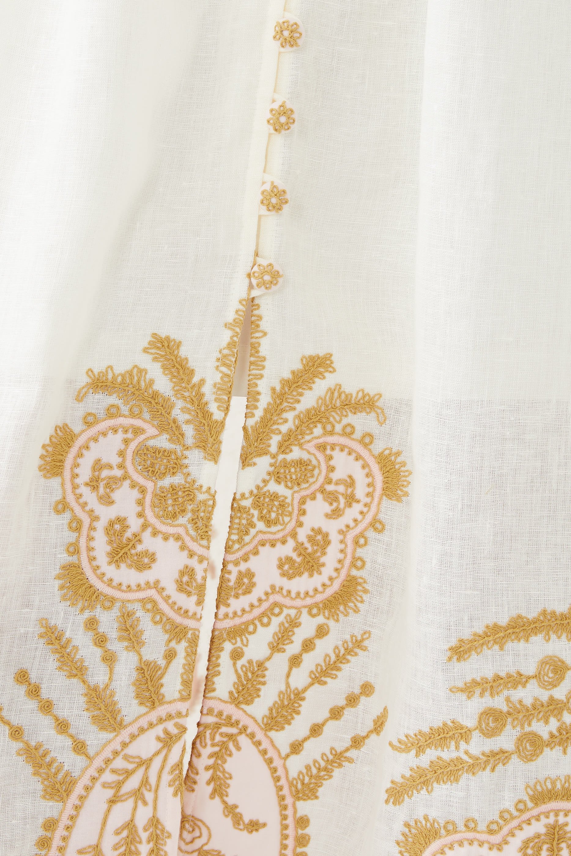 فستان ويفرلي متوسط الطول مطرز