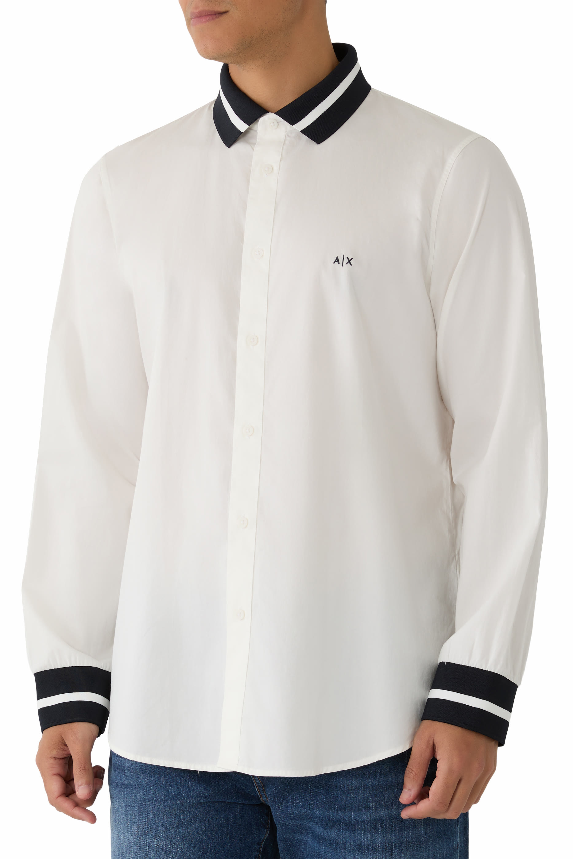 قميص بشعار الماركة قطن