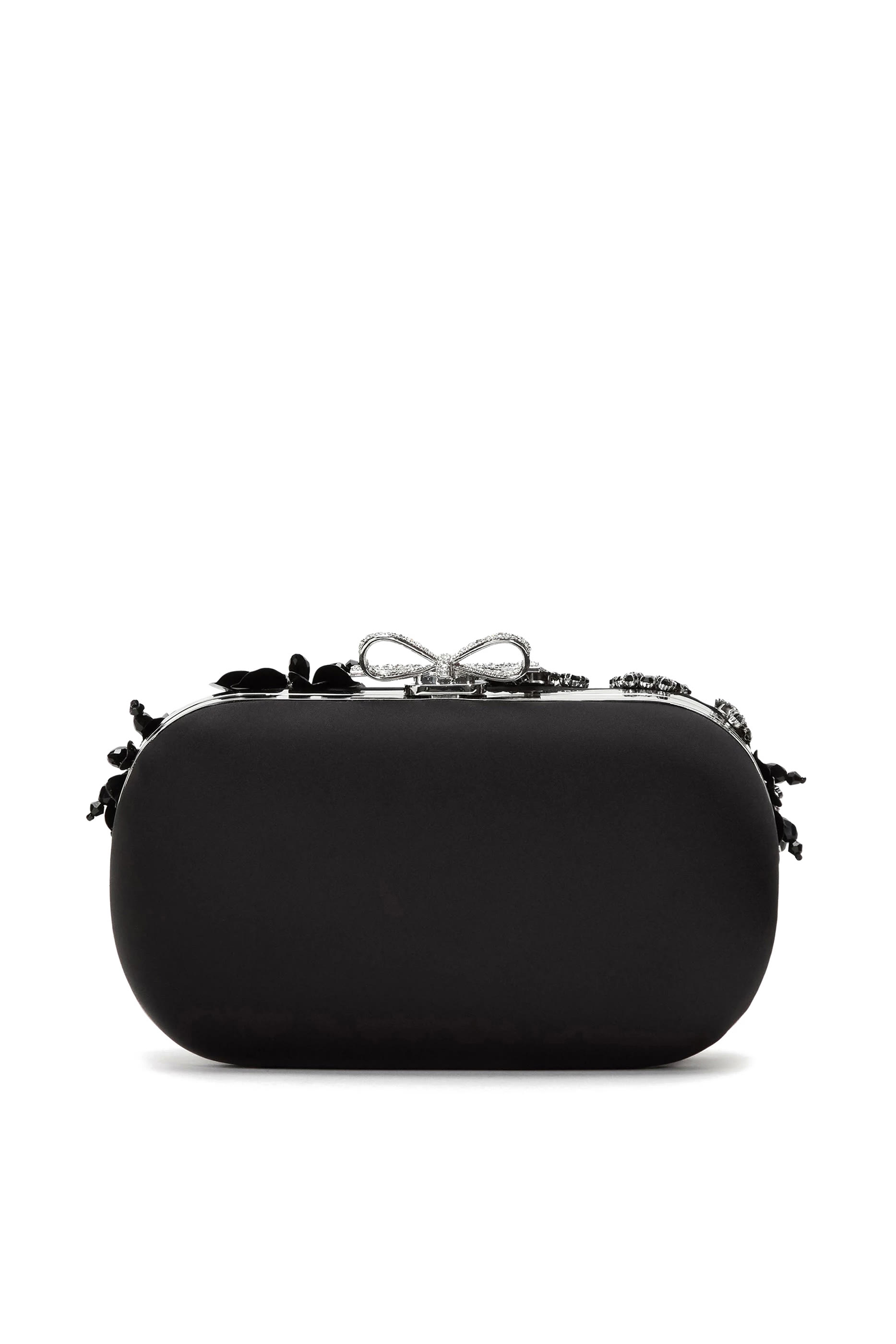 كلاتش ستان مزين بكريستال بتصميم زهور