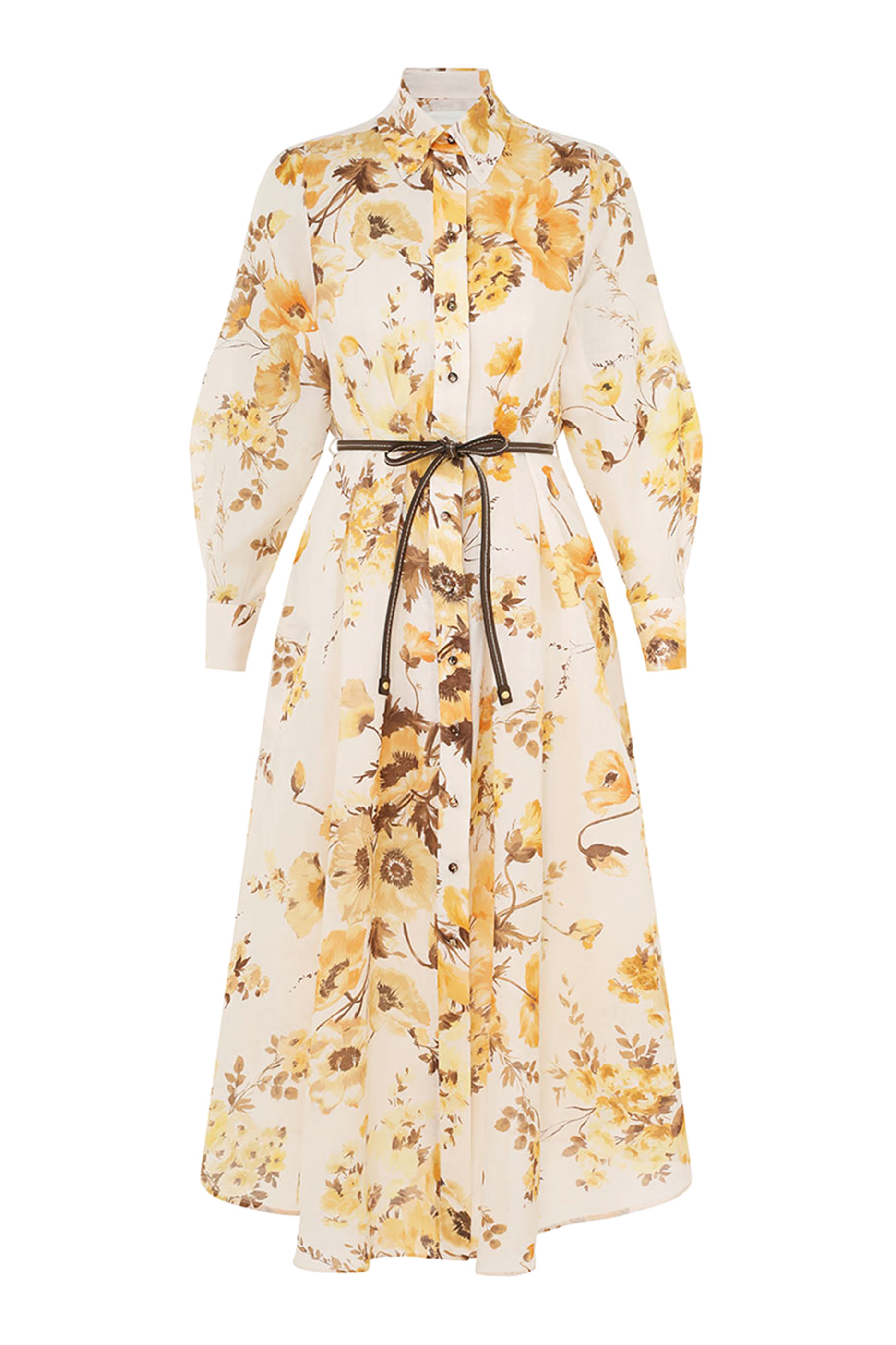 فستان أوتي بتصميم قميص بطيات