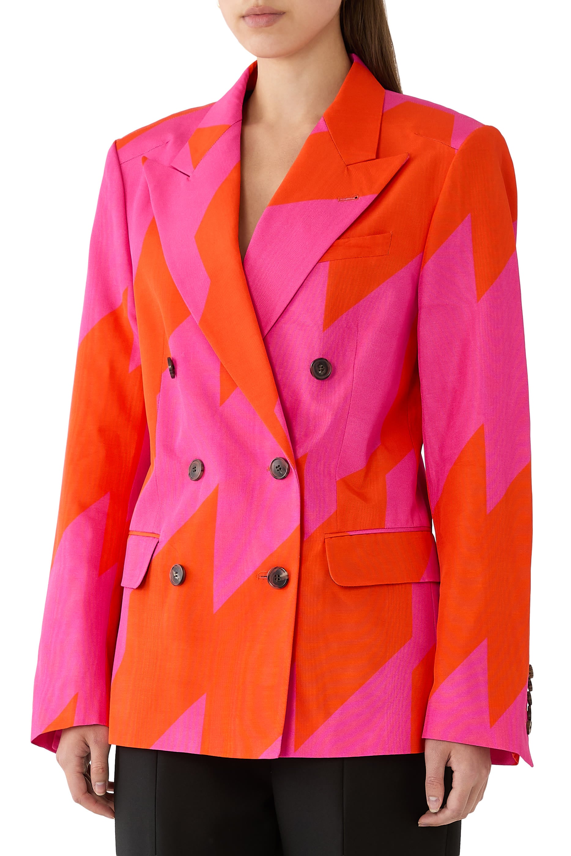 بليزر بصفي أزرار قماش مموج