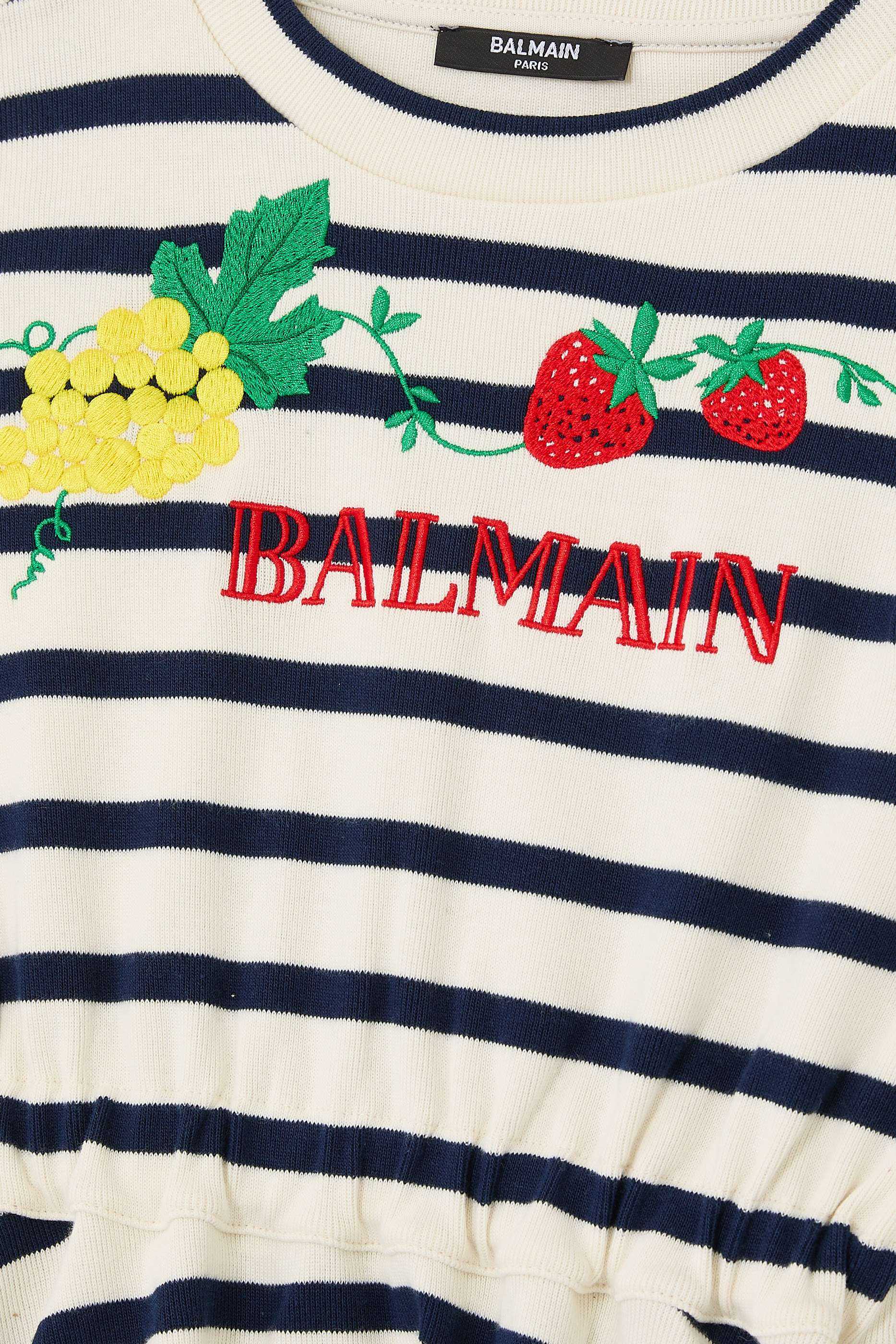 فستان مخطط قطن جرسيه للأطفال