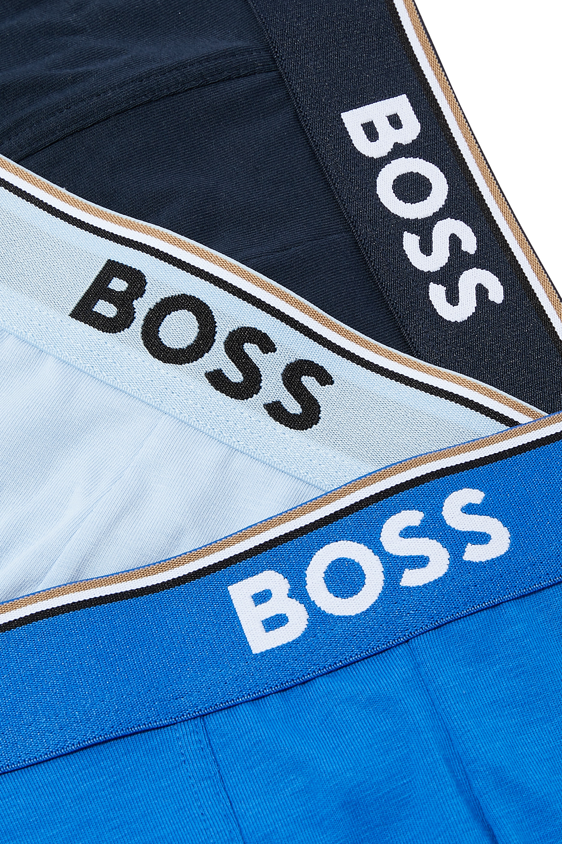 طقم بوكسرات بشعار الماركة عند حزام الخصر، 3 قطع