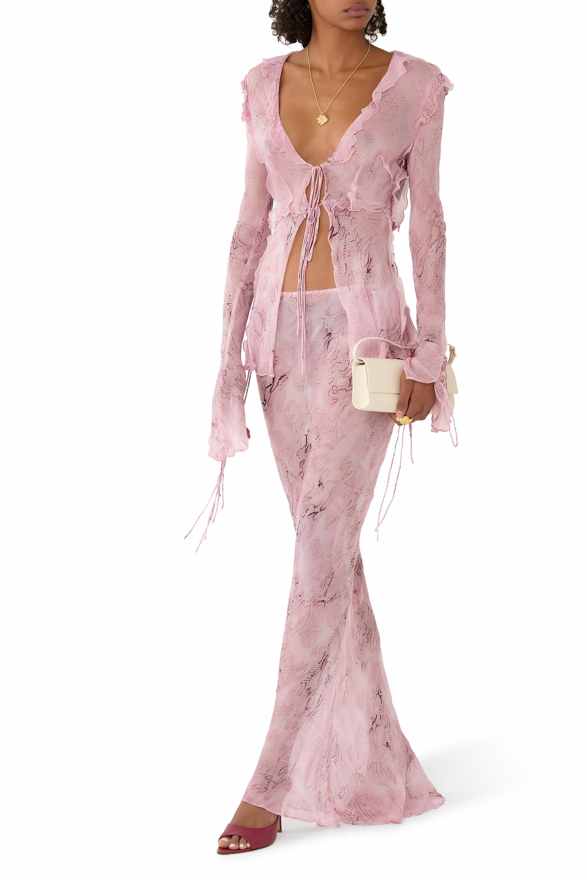 تنورة بنقشة جلد ثعبان