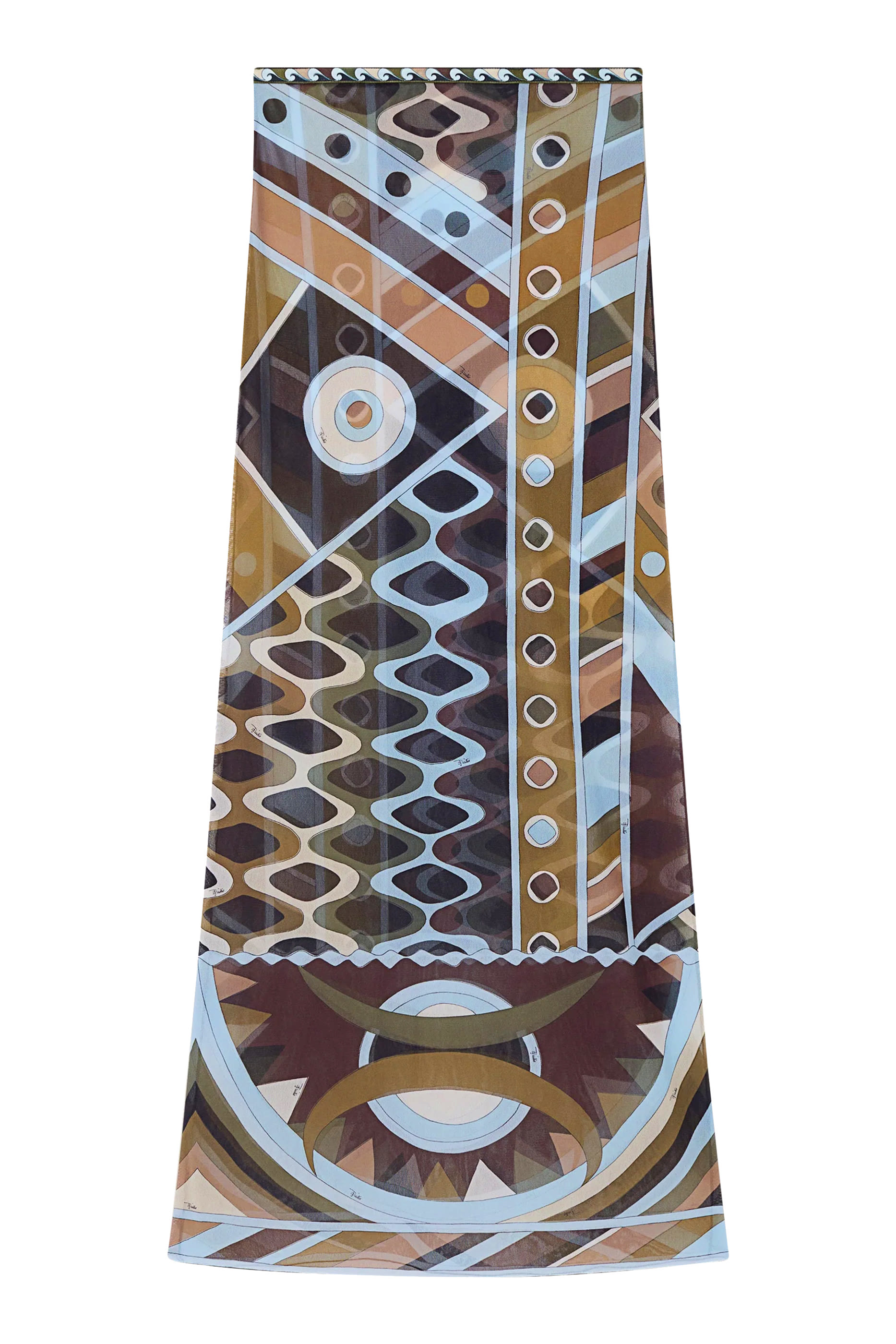 تنورة تول طويلة بنقشة فيفارا