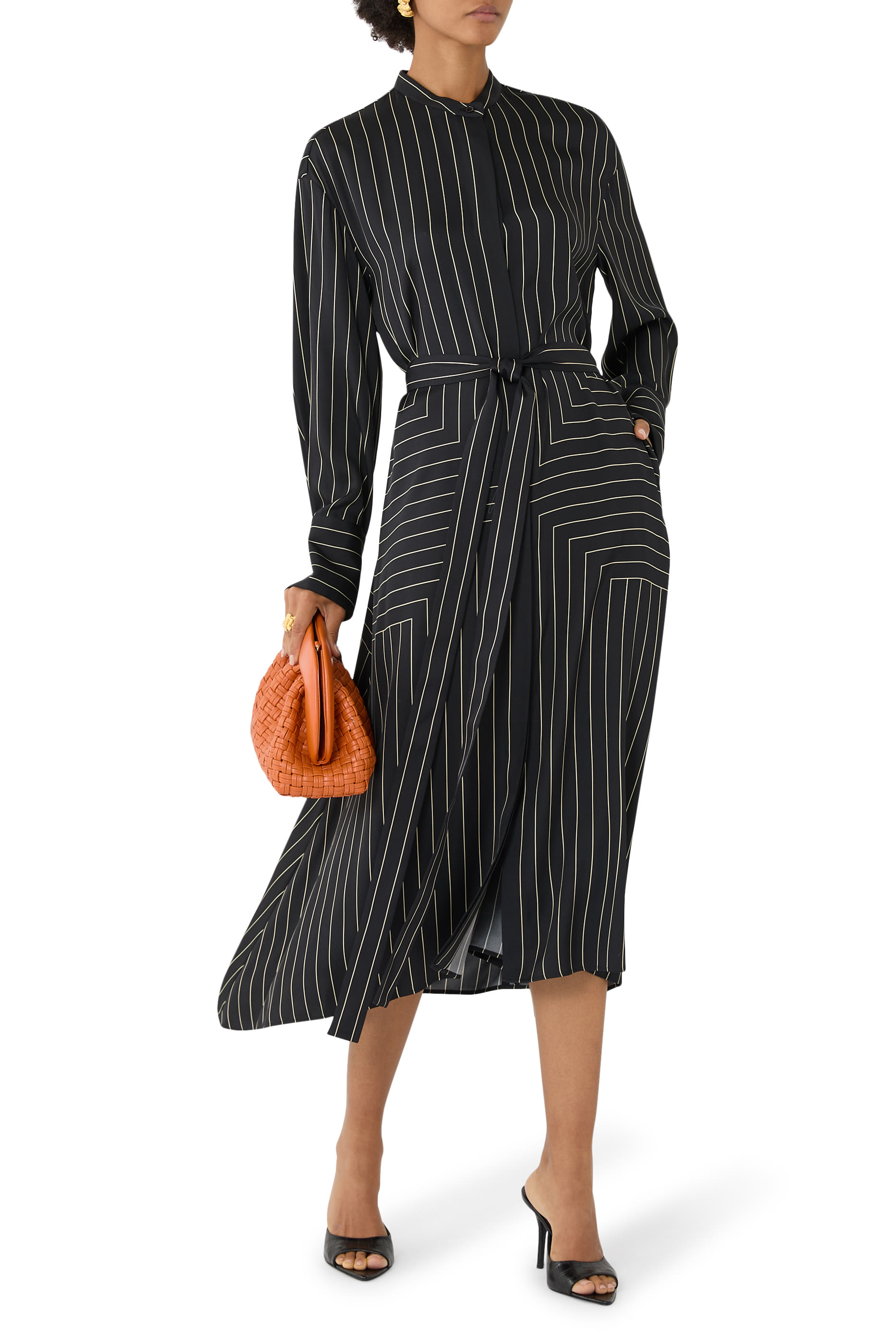 Orlana Geometric Print Silk Dress