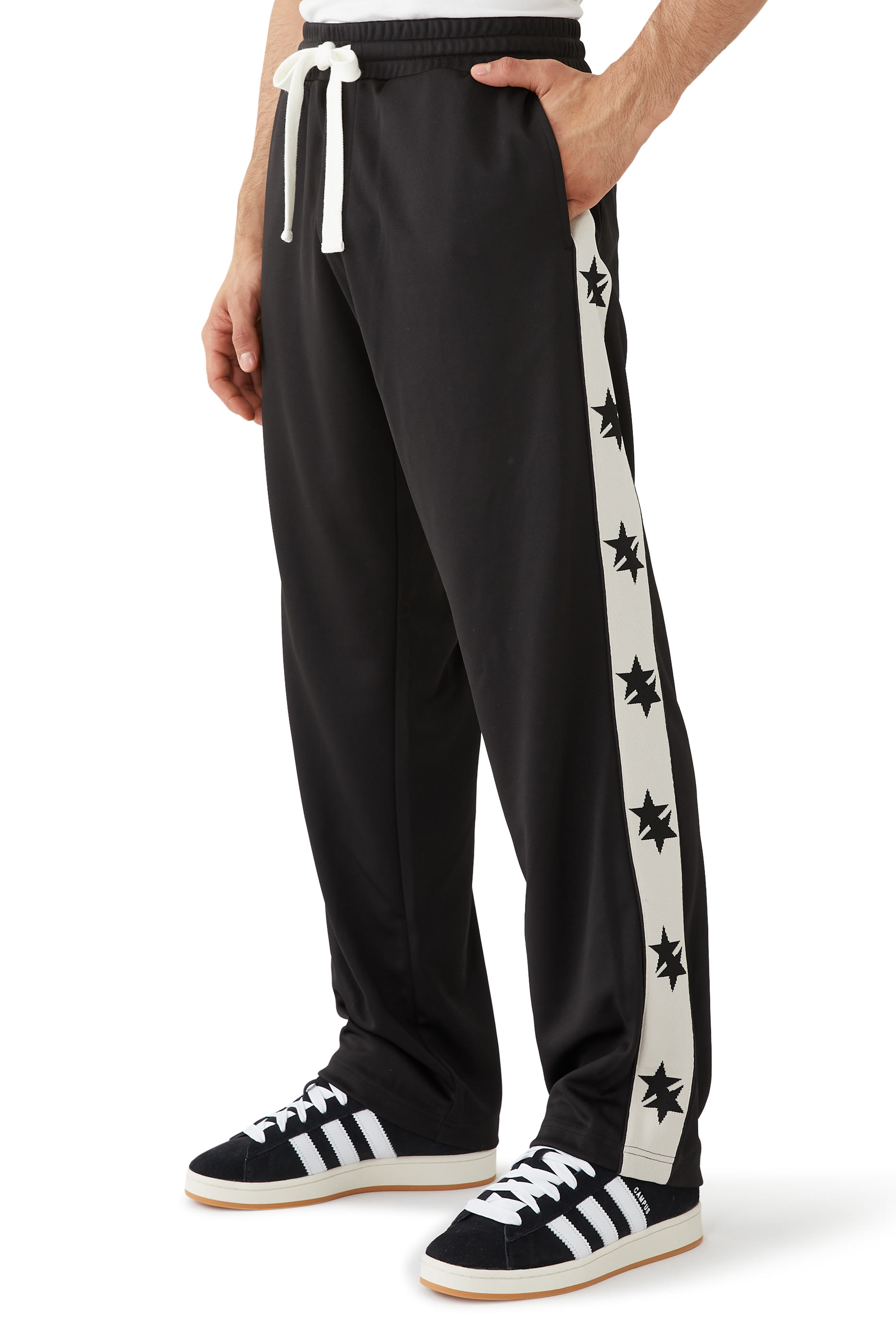 بنطال رياضي بشريط بنقشات نجمتين