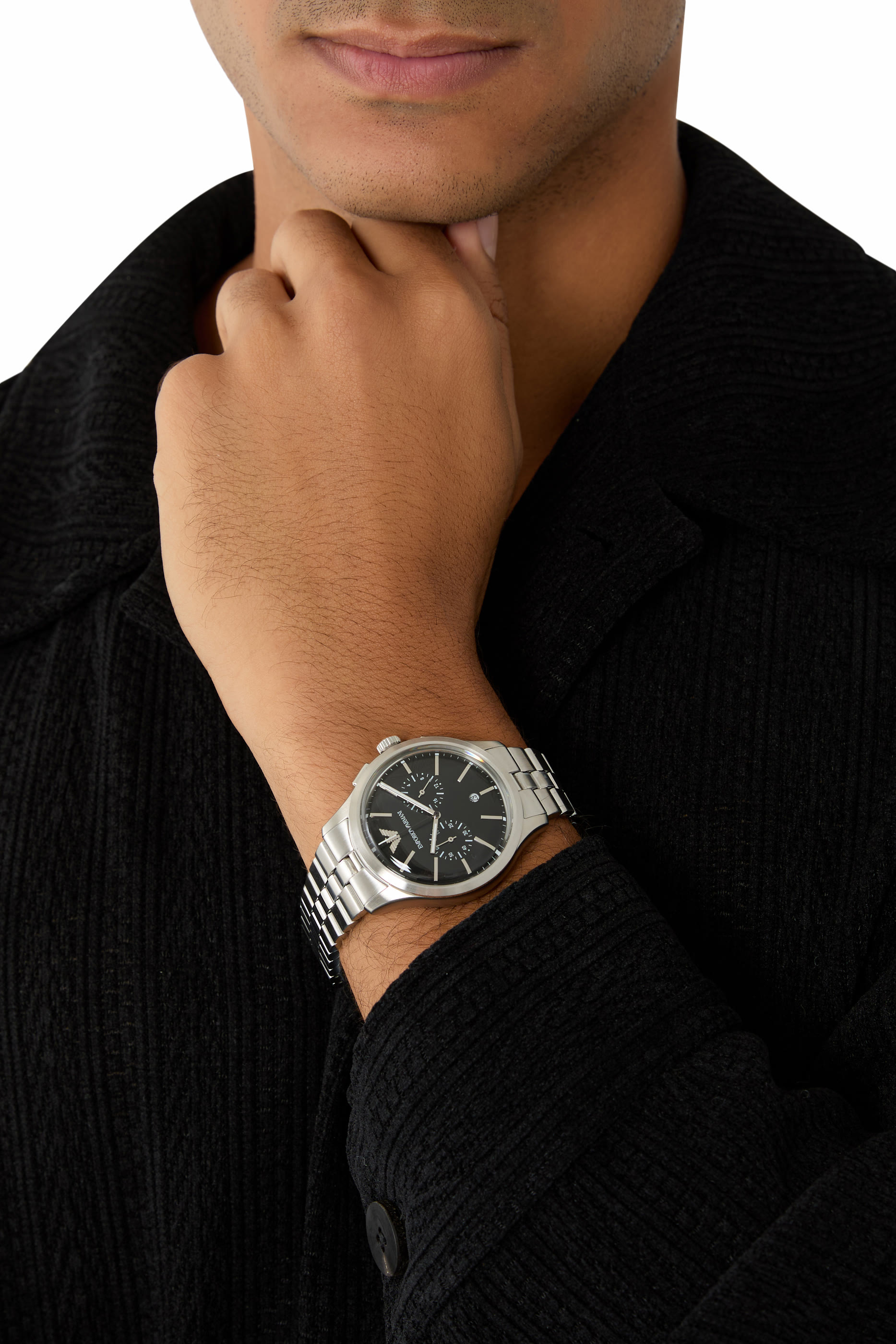 ساعة كرونوغراف ستانلس ستيل