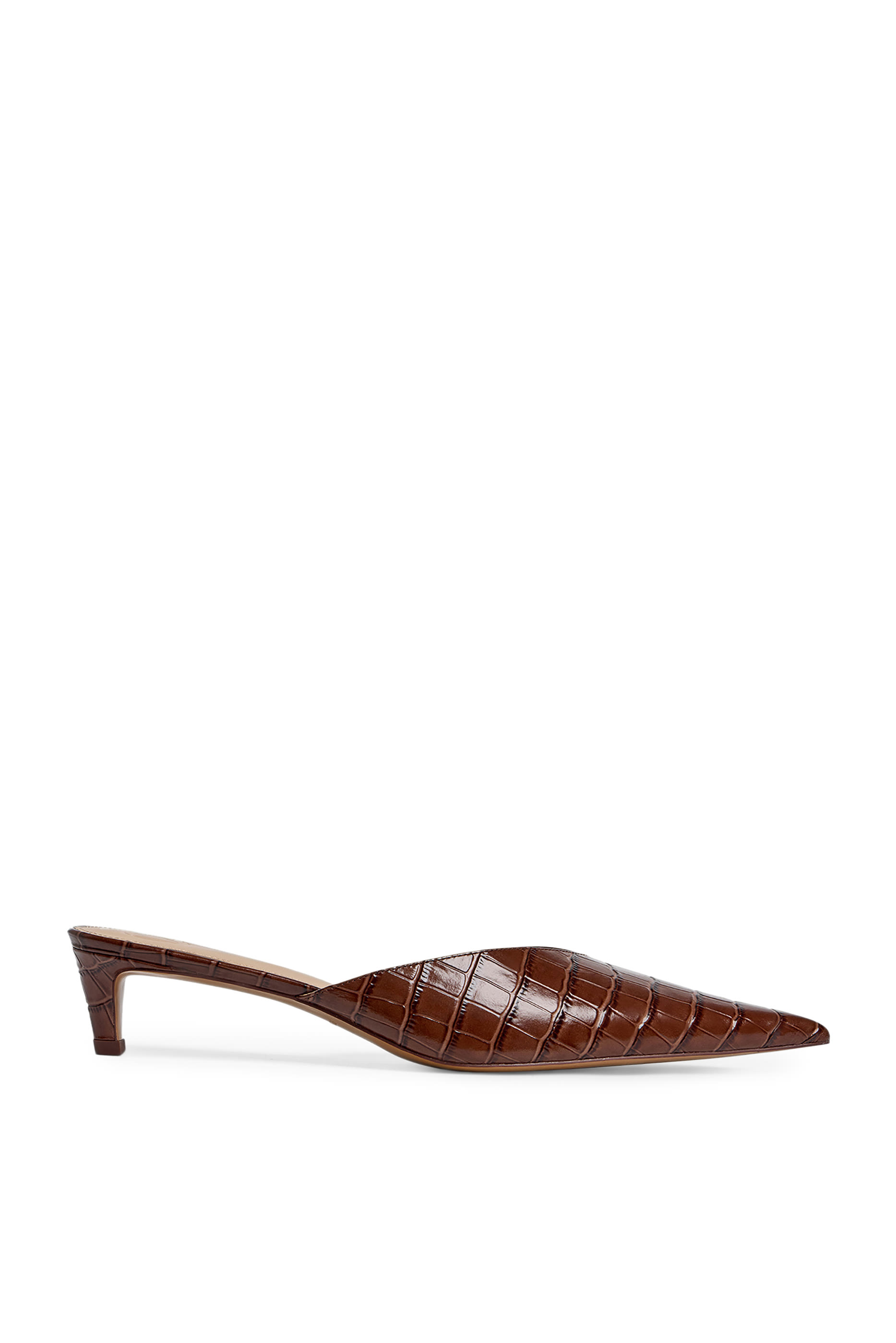 حذاء بمقدمة مدببة مفتوح من الخلف 40 جلد