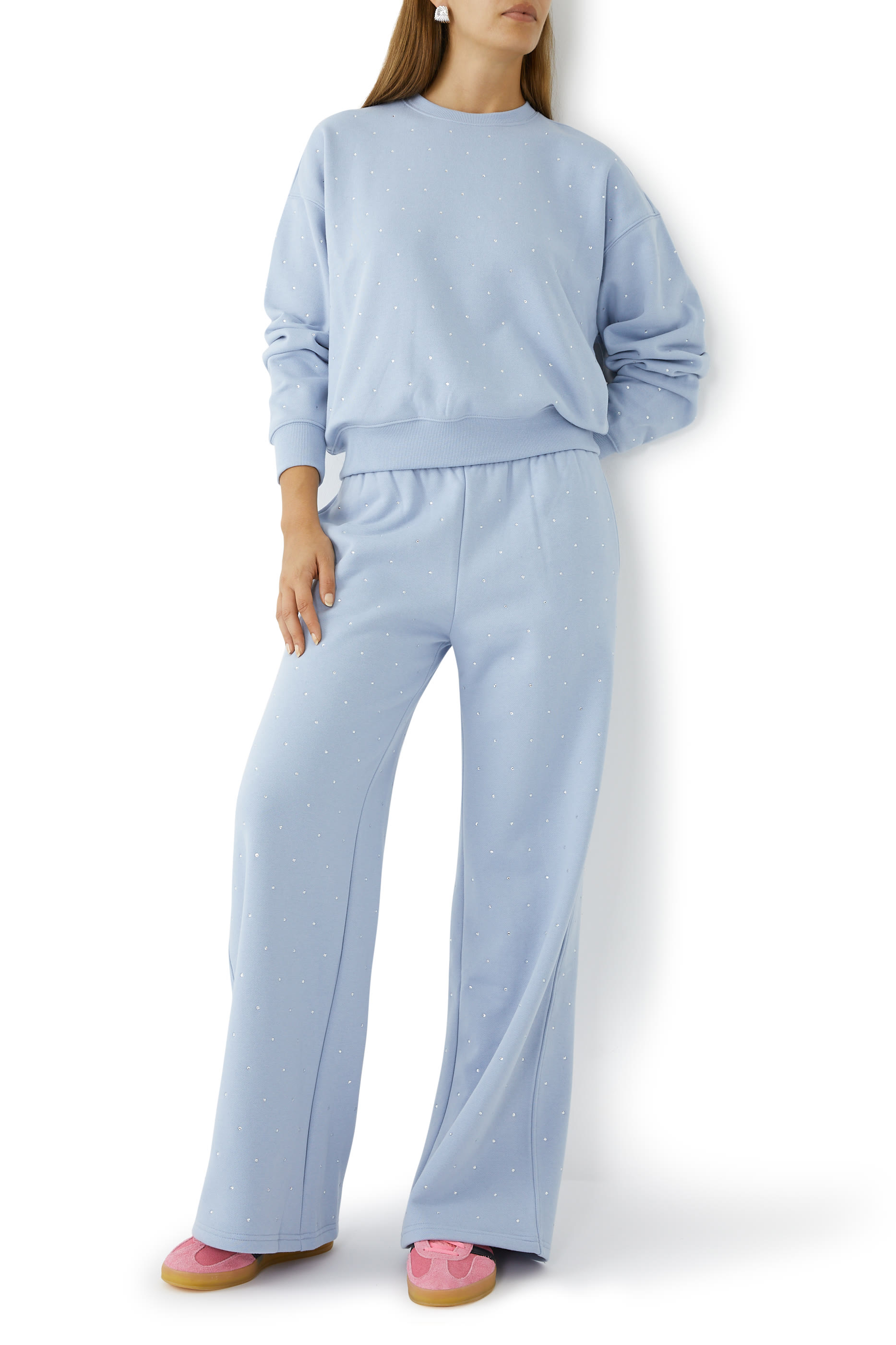 سويت شيرت كريستال بياقة ضيقة