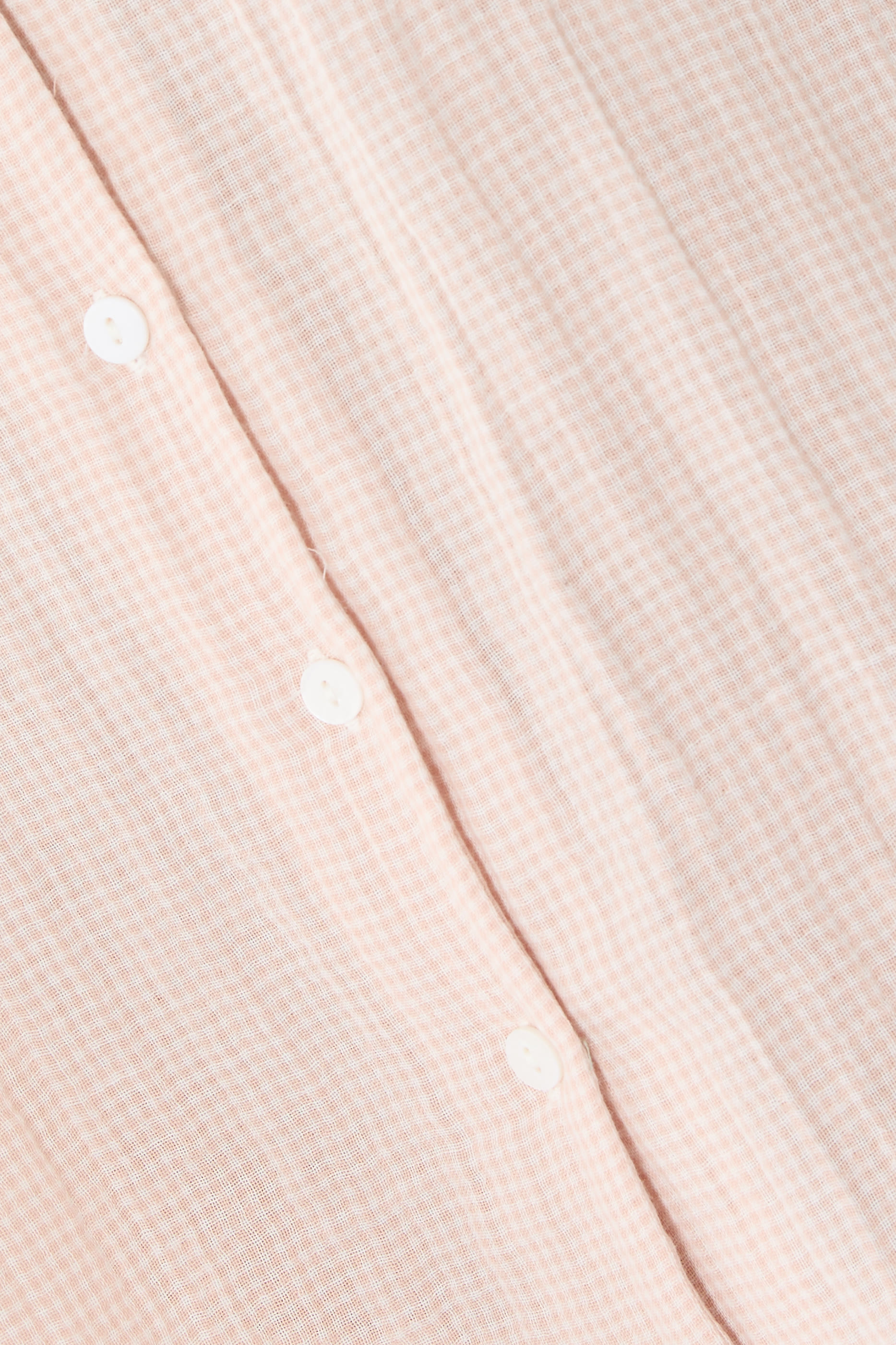 طقم بيجامة بنقشة غينغهام بحجم صغير قطن مزدوج