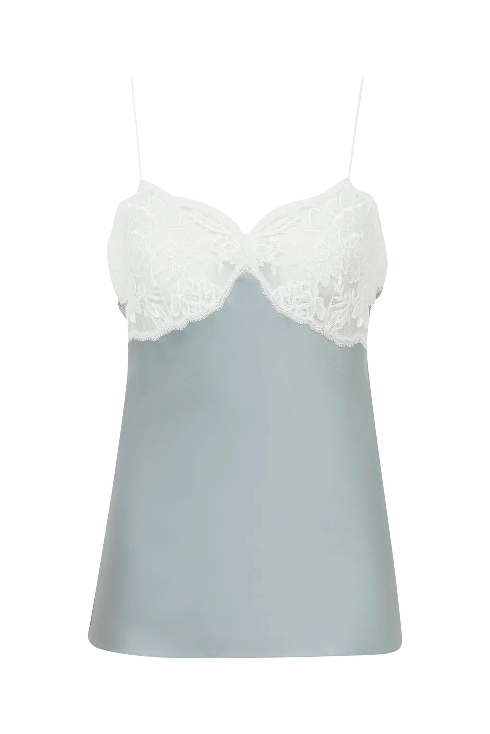 بلوزة بنمط كاميسول ستان ودانتيل