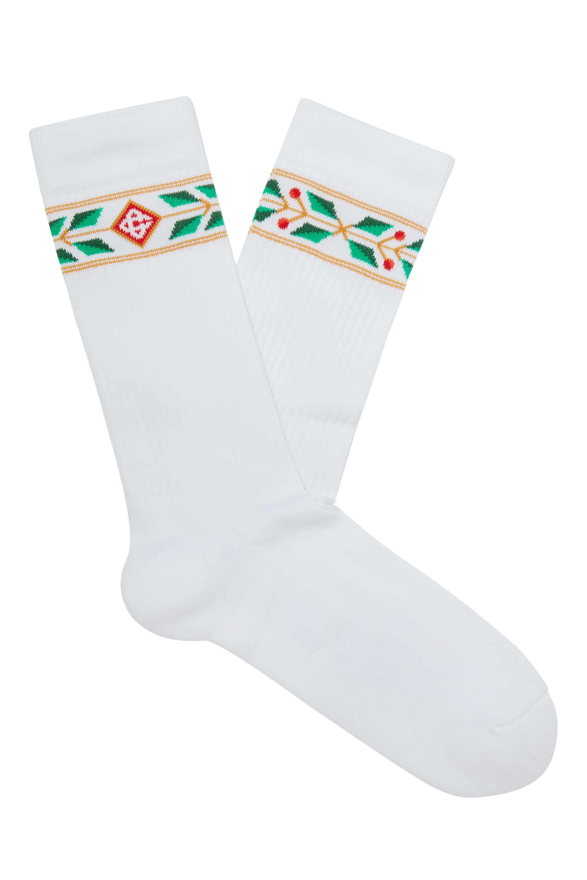 جوارب رياضية بنقشة أوراق الغار مضلعة