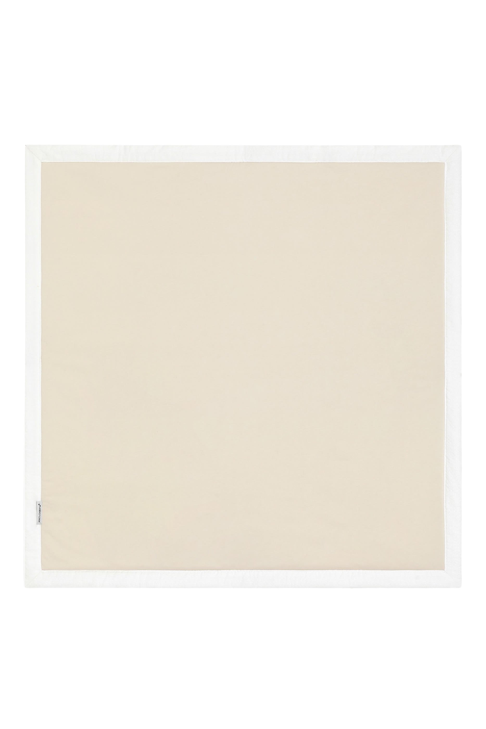 بطانية مزينة بتطريز شعار الماركة قماش متشابك وكتان للأطفال