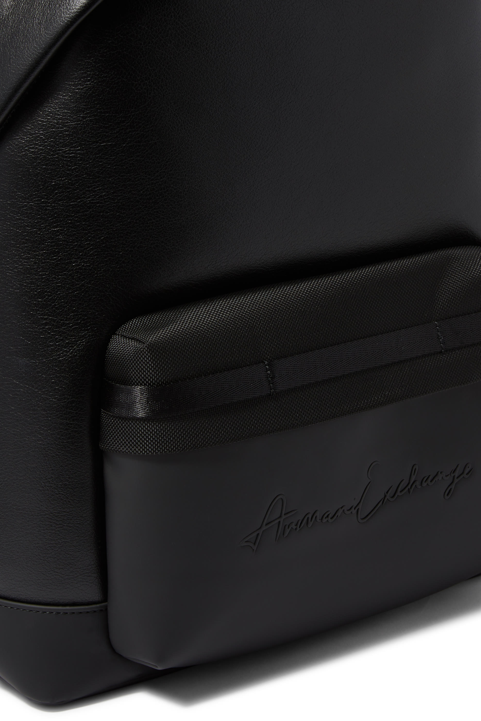 حقيبة ظهر بشعار الماركة البارز جلد صناعي