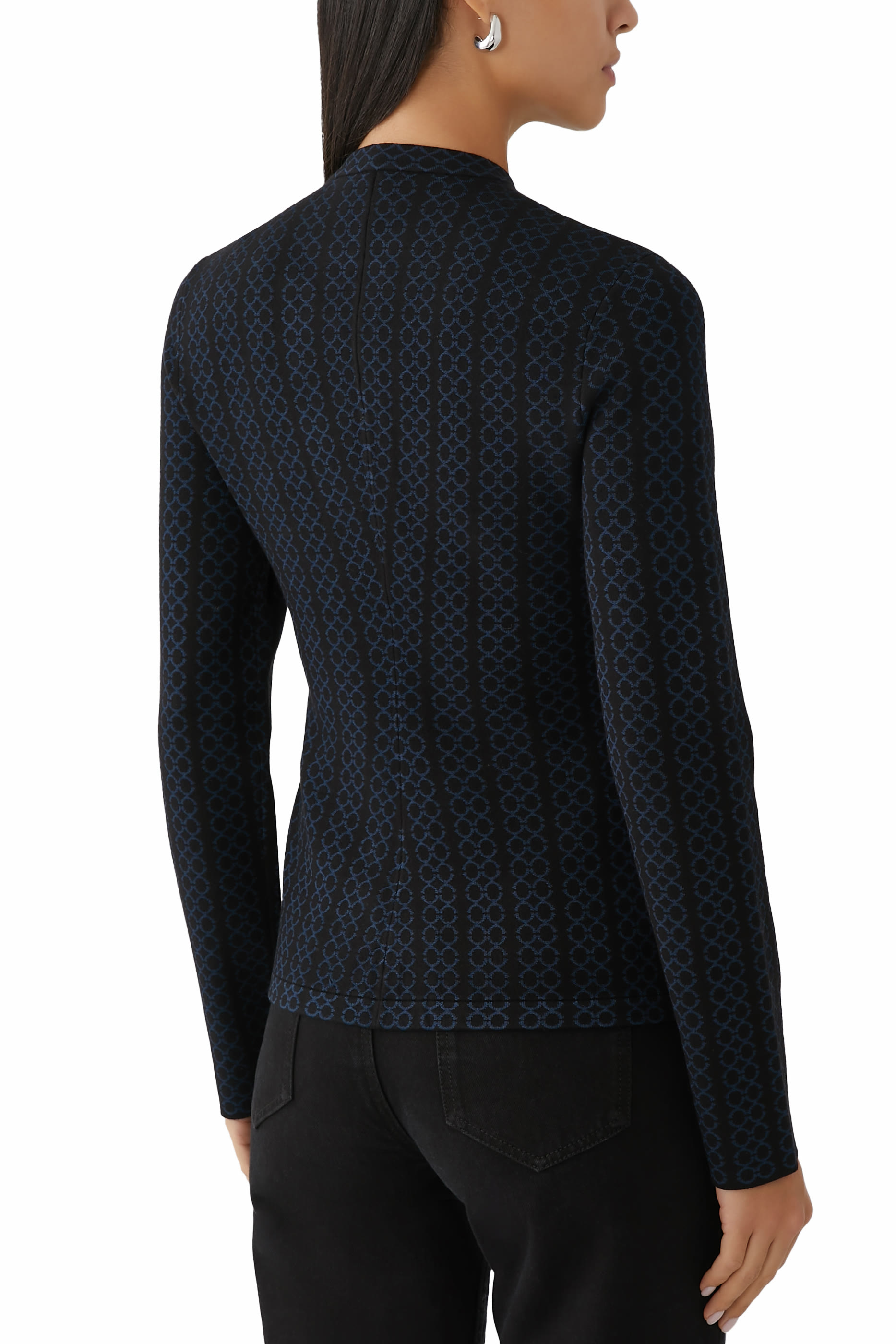 بليزر بأكمام طويلة منسوج