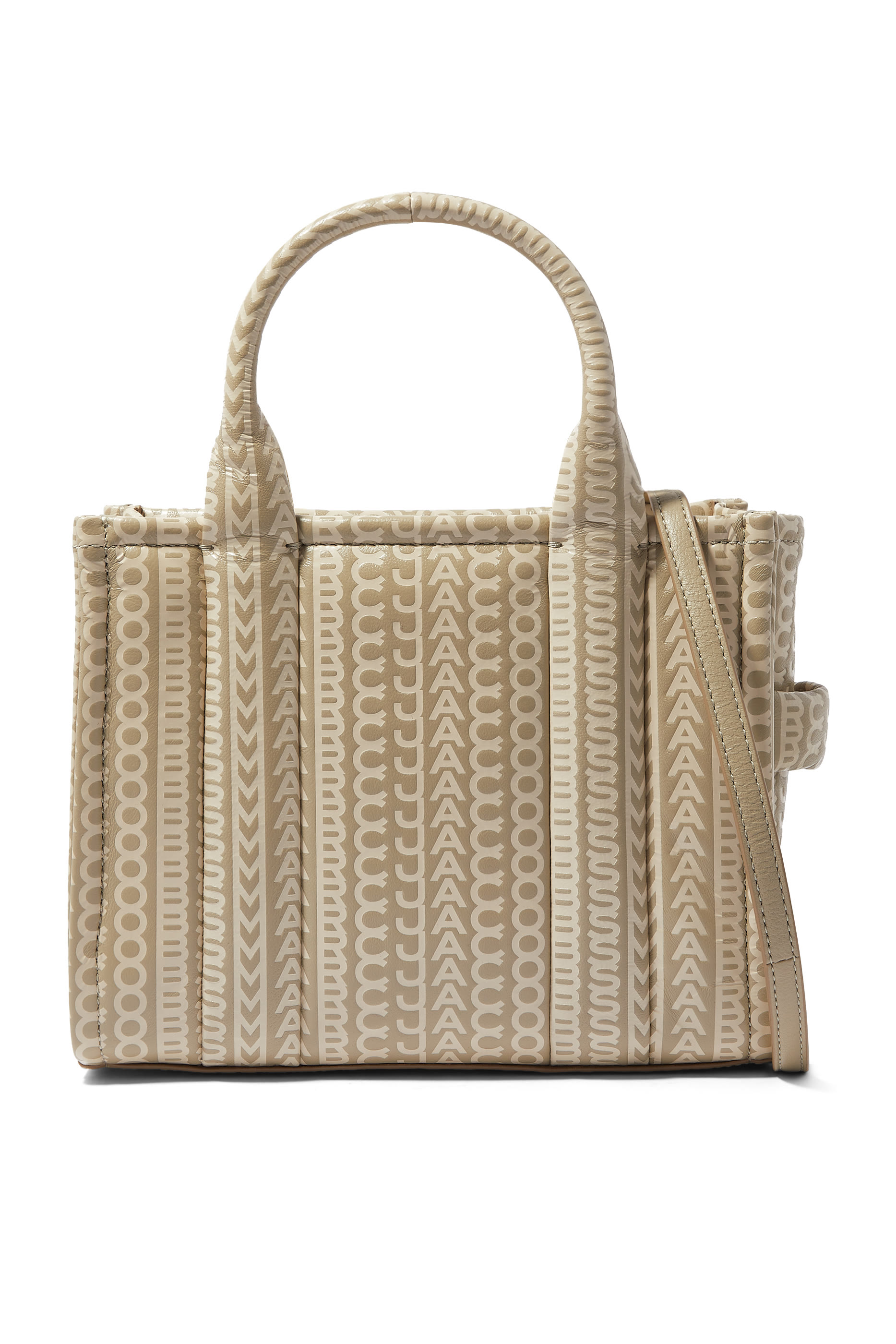 حقيبة يد جلد صغيرة بحروف شعار الماركة