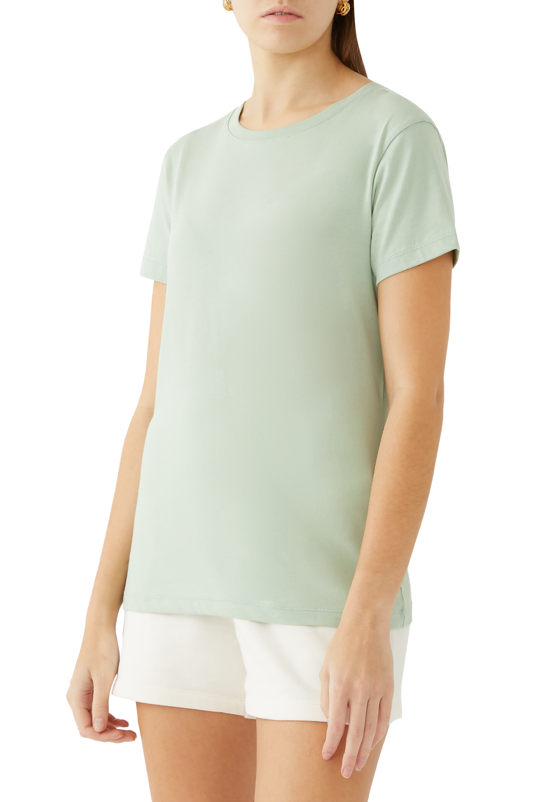 تيشيرت بشعار الماركة قطن