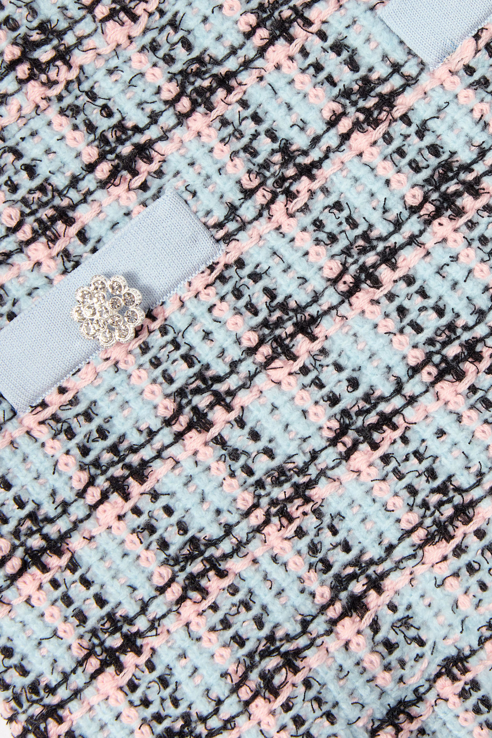 تنورة مخططة منسوجة بارزة الملمس للأطفال