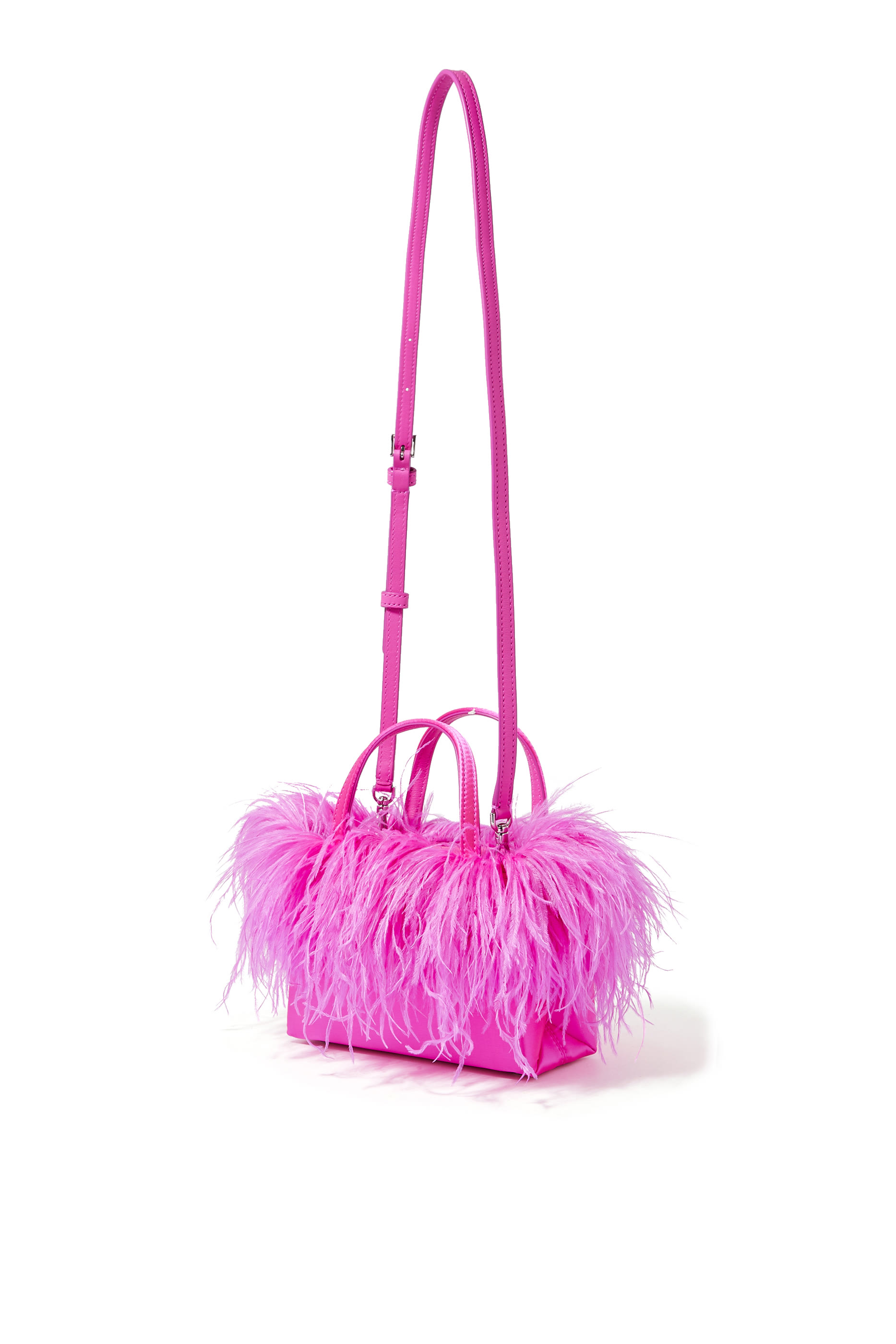 حقيبة يد سام آيكون صغيرة مزينة بالريش