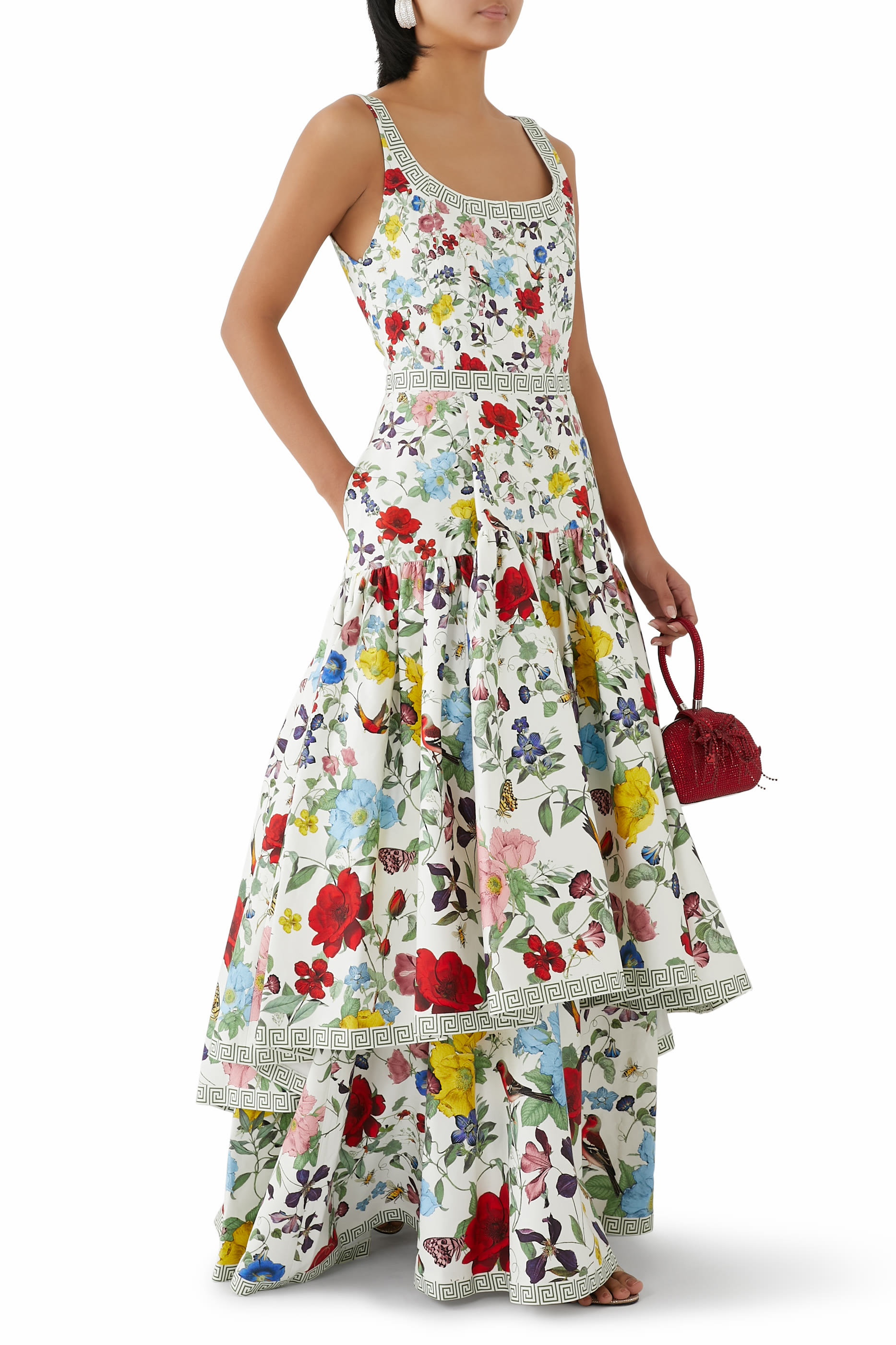 فستان سهرة ديانا مع حافة قابلة للفصل