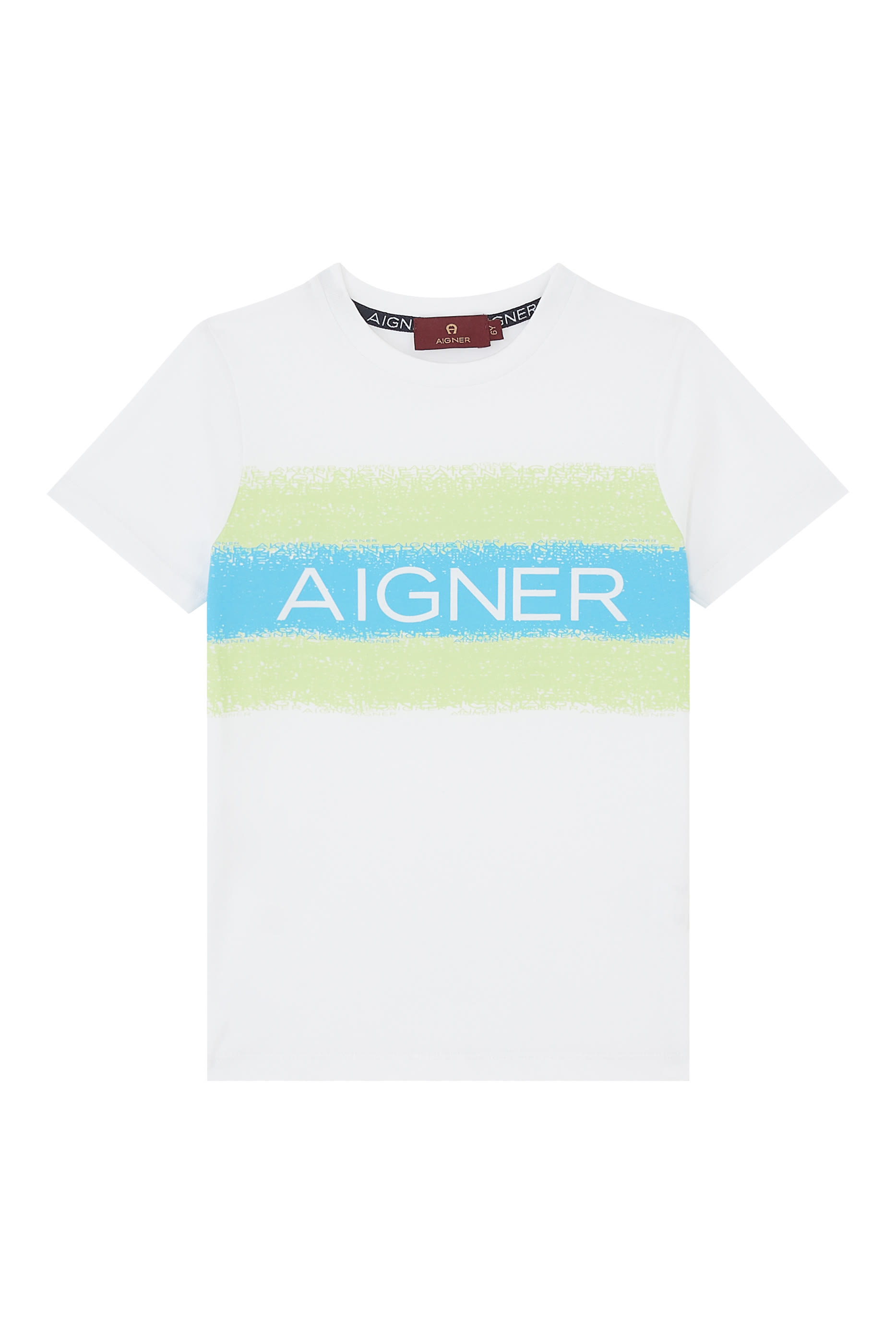 تشيرت قطن بطبعات شعار الماركة للأطفال